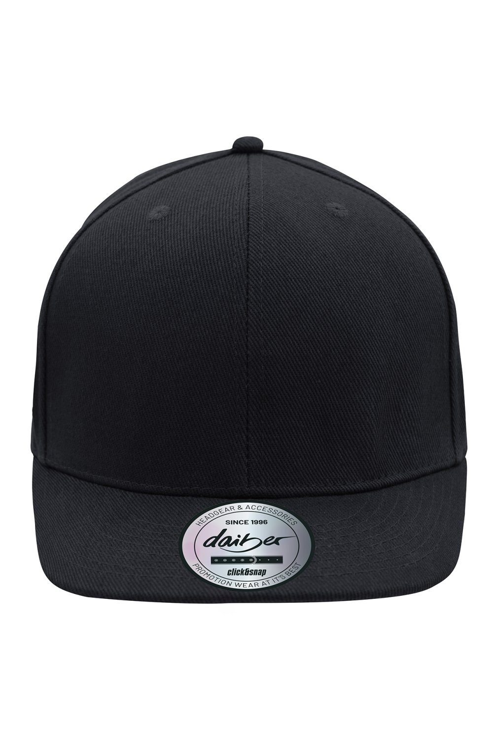 Daiber 6 Panel Pro Cap Style in Black/Black – Vorderansicht