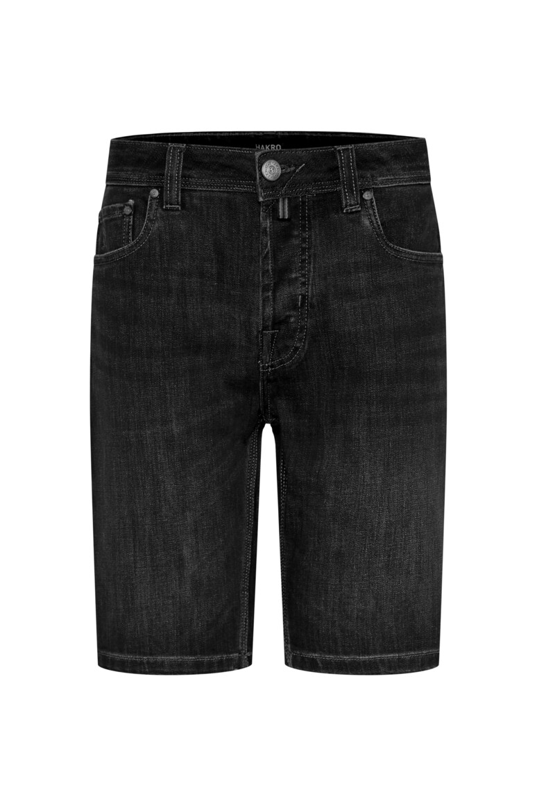 HAKRO 733 5-Pocket-Jeansshorts X-Stretch ECO in Schwarz – Vorderansicht