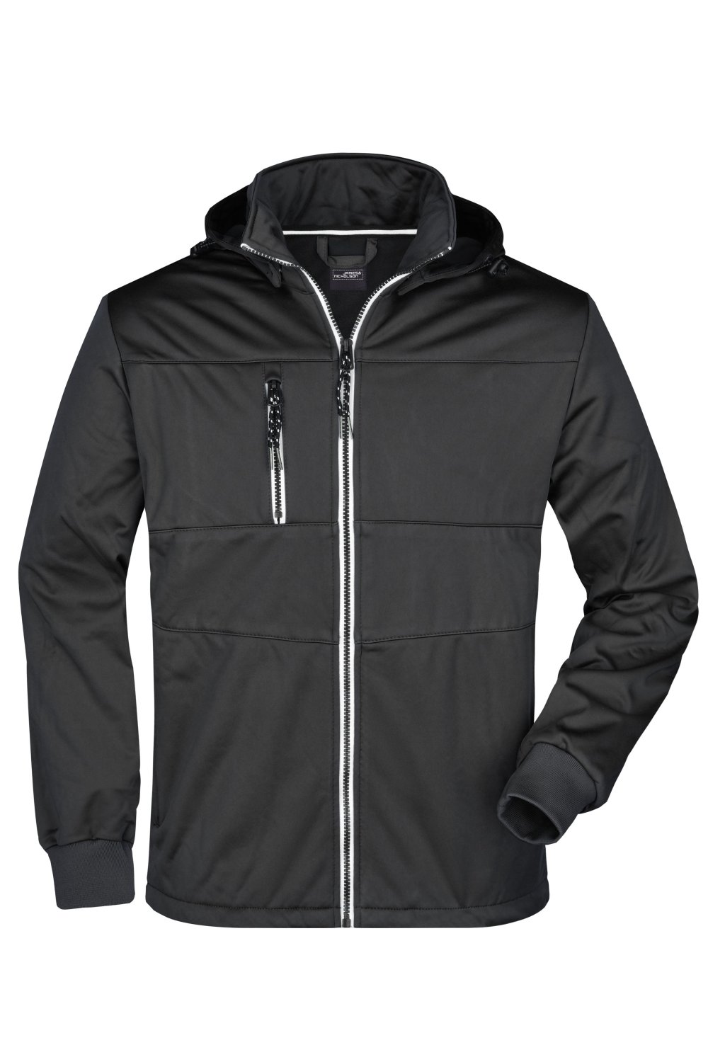 Daiber Men's Maritime Jacket in Black/Black/White – Vorderansicht