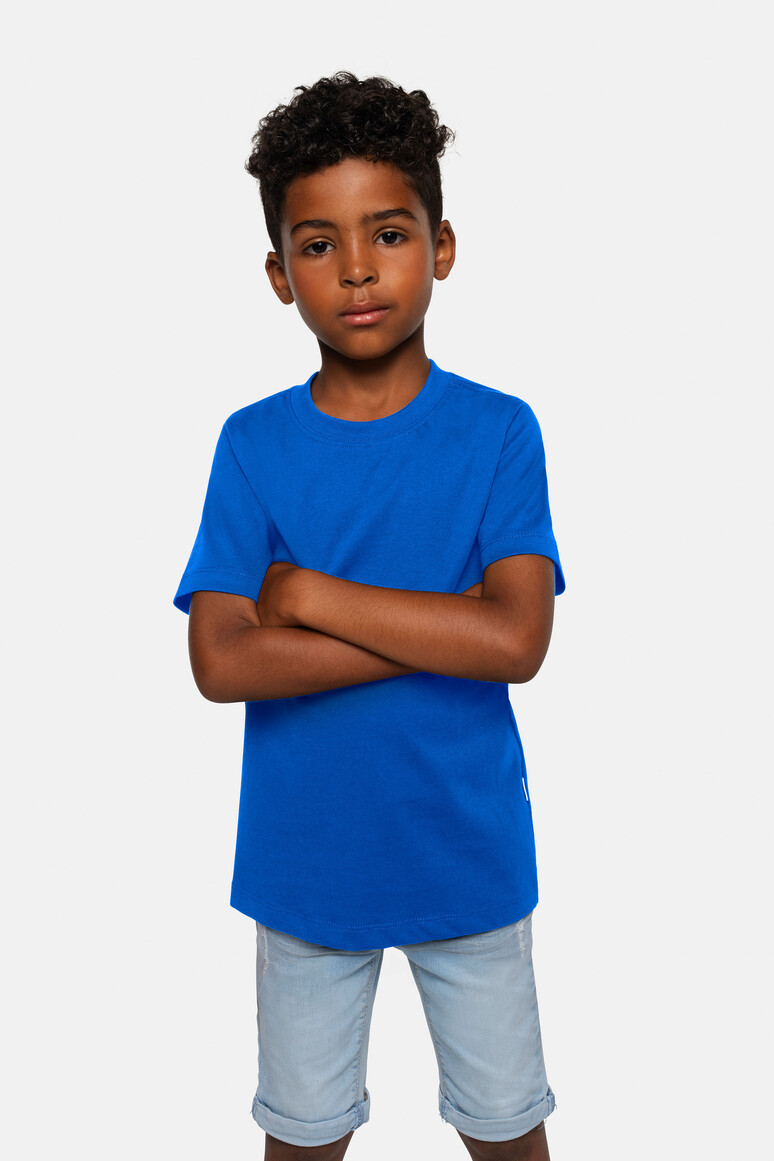 HAKRO 521 Kinder T-Shirt Bio-Baumwolle in Royalblau – Modellansicht