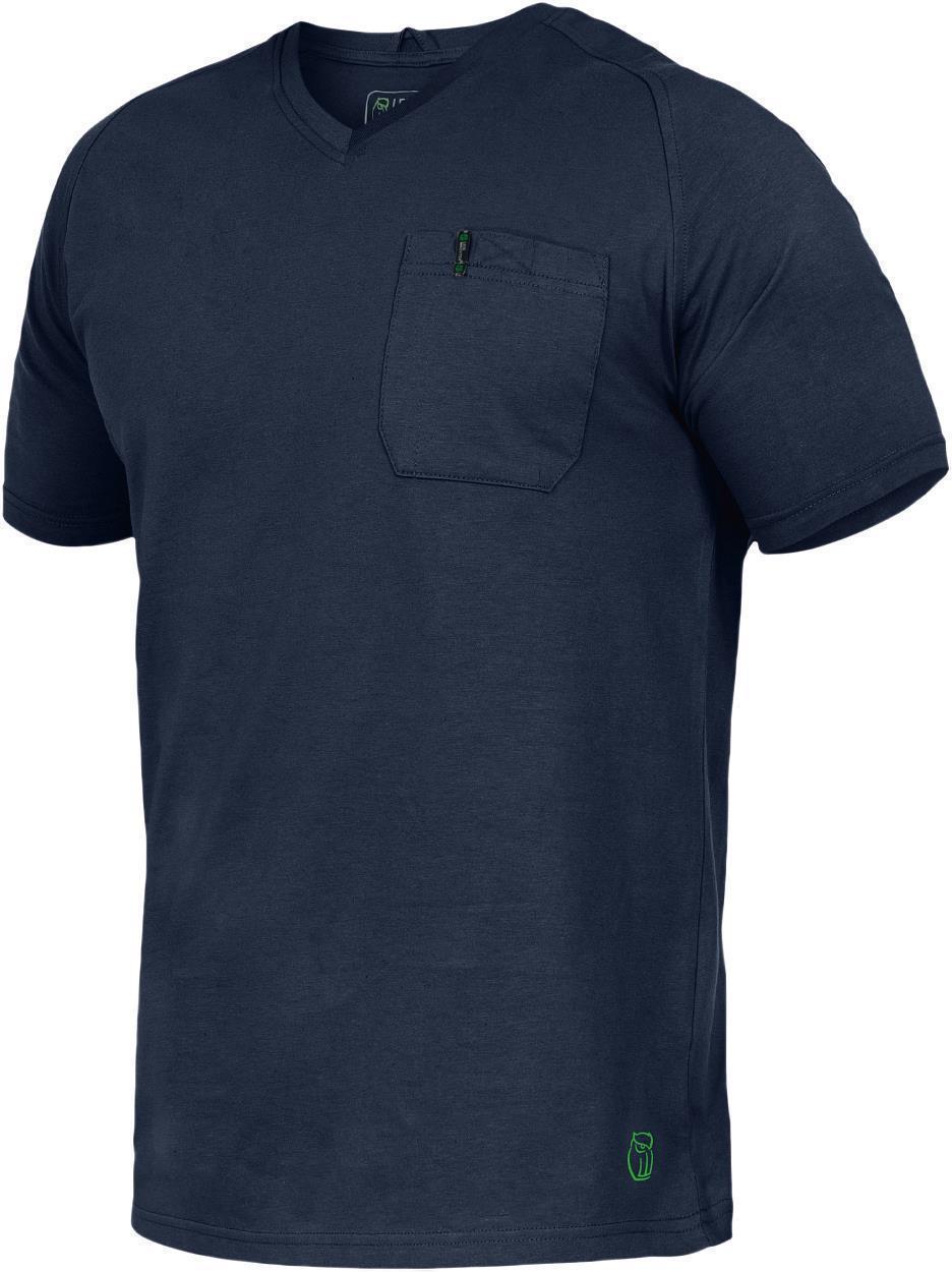 Leibwächter T-Shirt V-Neck Uwe FLEXT Flex Line in Marine – Vorderansicht