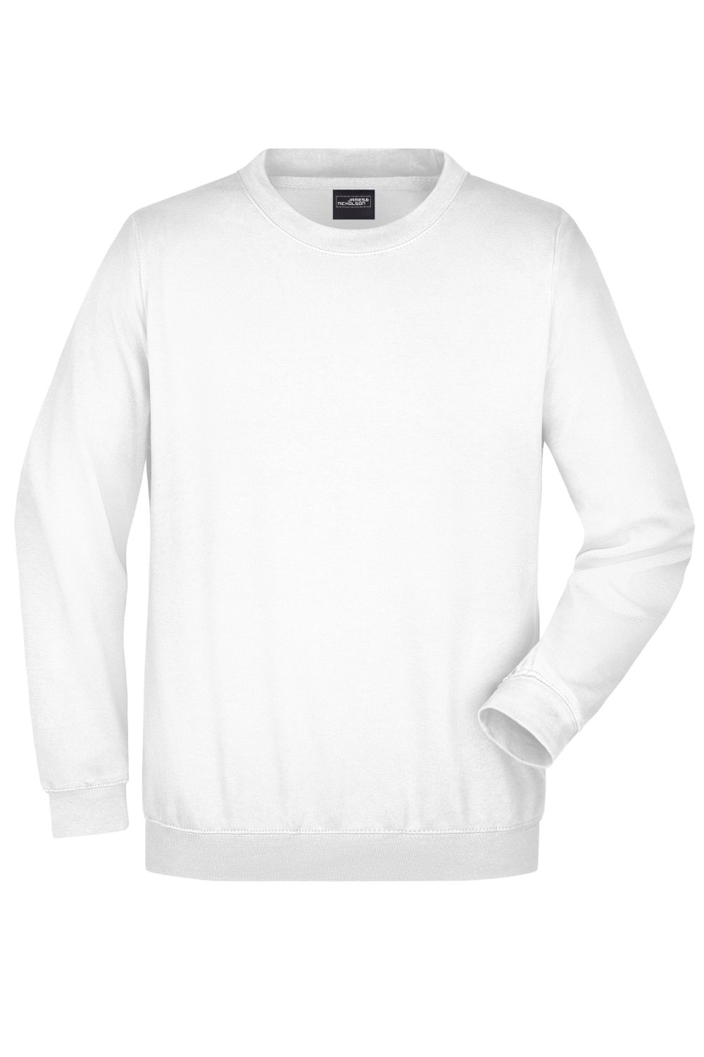Daiber Round-Sweat Heavy in White – Vorderansicht