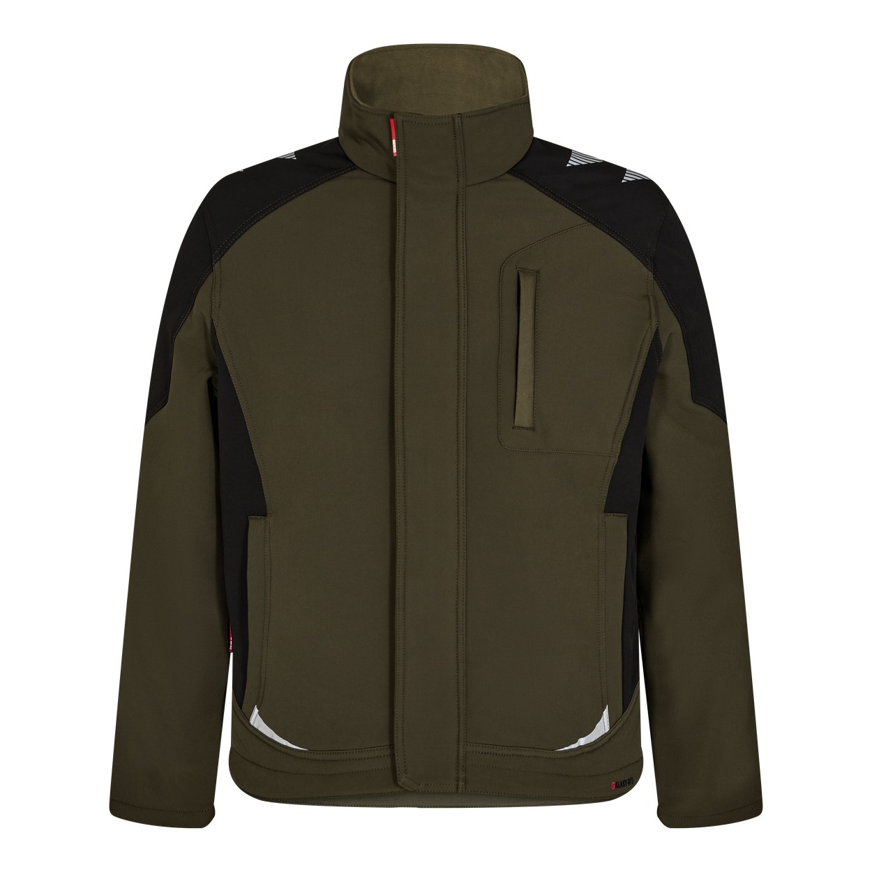 ENGEL Galaxy 8810-229 Softshelljacke in Forest Green/Schwarz – Vorderansicht