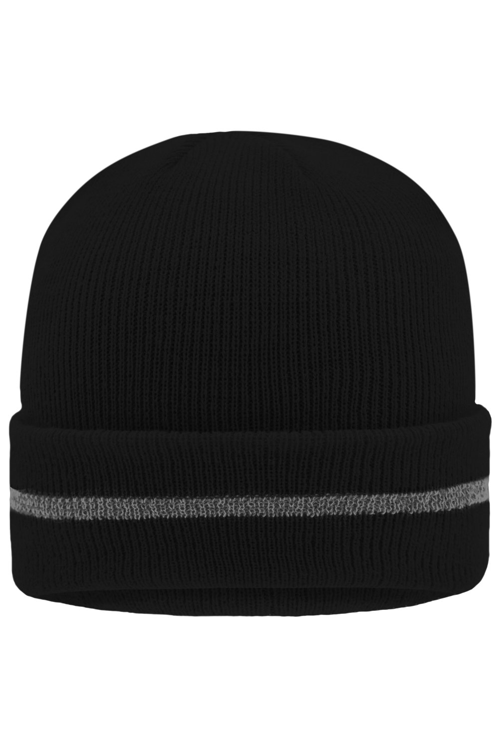 Daiber Reflective Beanie in Black/Silver – Vorderansicht