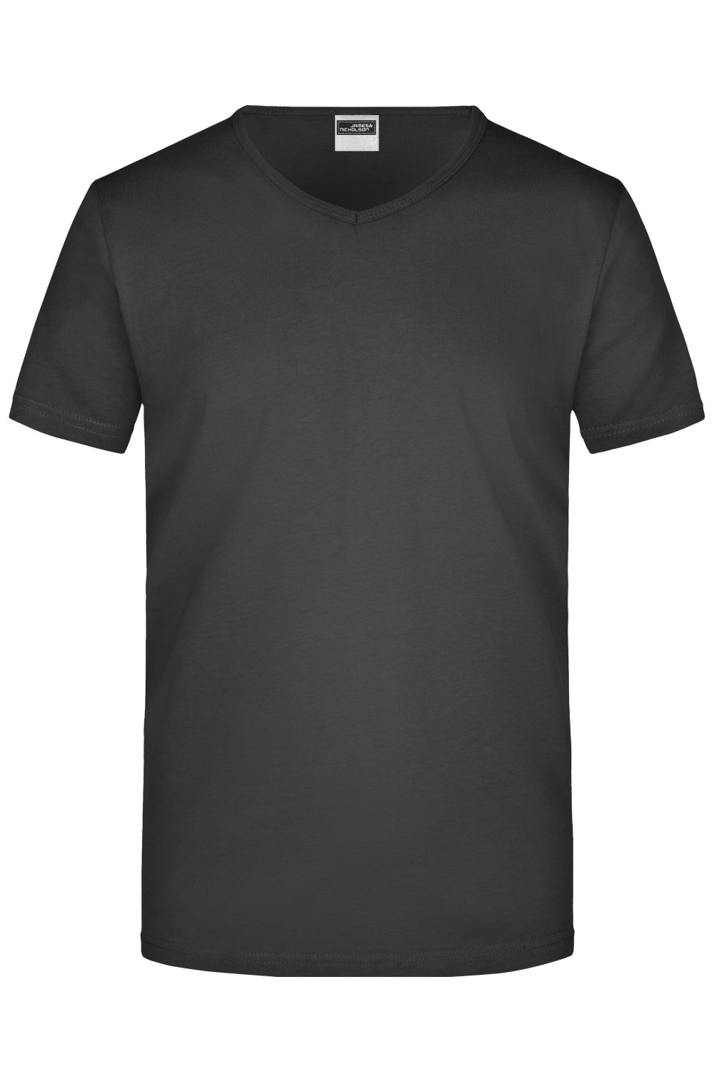 Daiber Men's Slim Fit V-T in Black – Vorderansicht