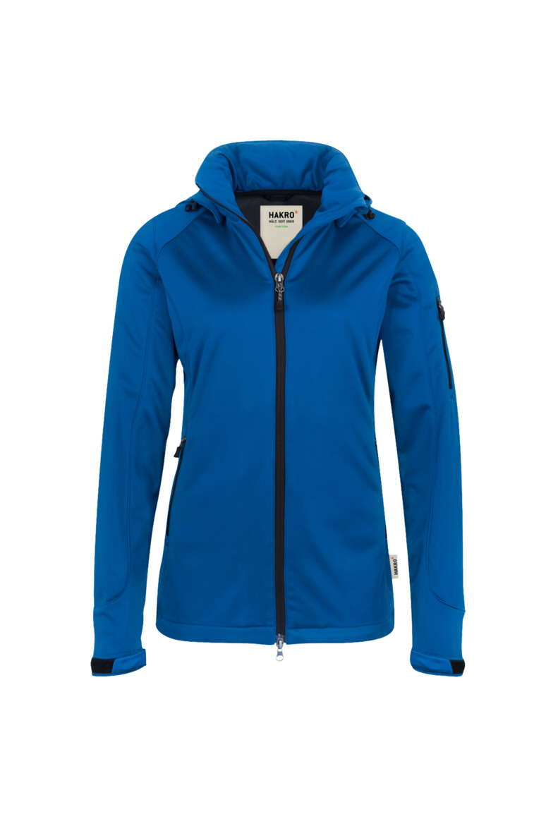 HAKRO 248 Damen Softshelljacke in Royalblau – Vorderansicht