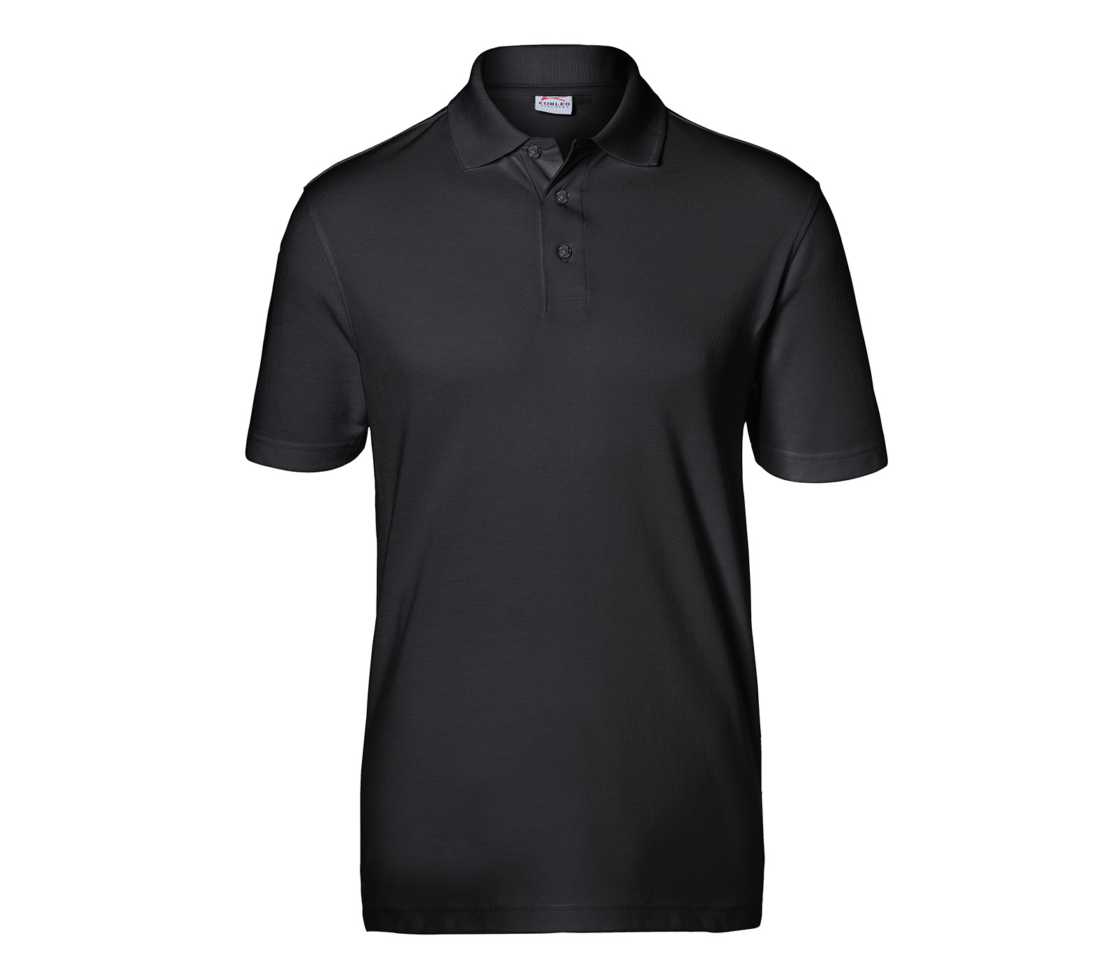 KÜBLER SHIRTS Polo in Schwarz – Vorderansicht