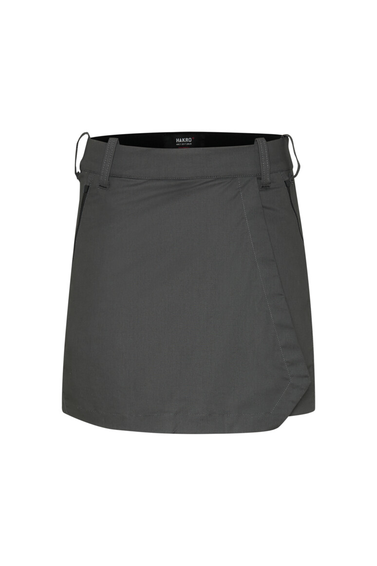 HAKRO 712 Damen Performanceskort ECO in Karbongrau – Vorderansicht