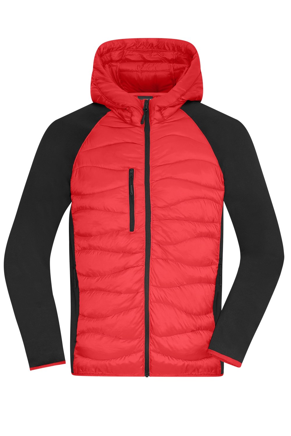 Daiber Men's Hybrid Jacket in Red/Black – Vorderansicht