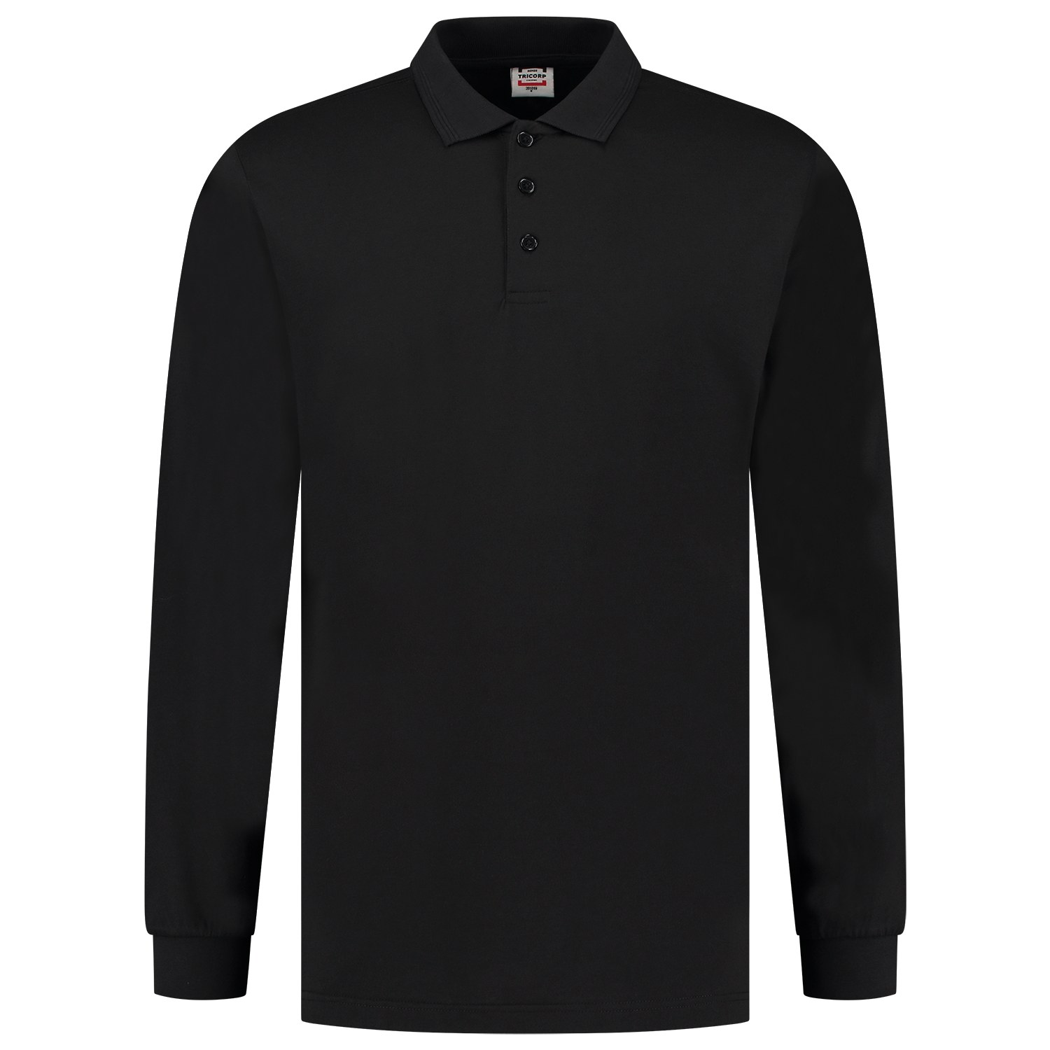 TRICORP Poloshirt Jersey Langarm in Black – Vorderansicht