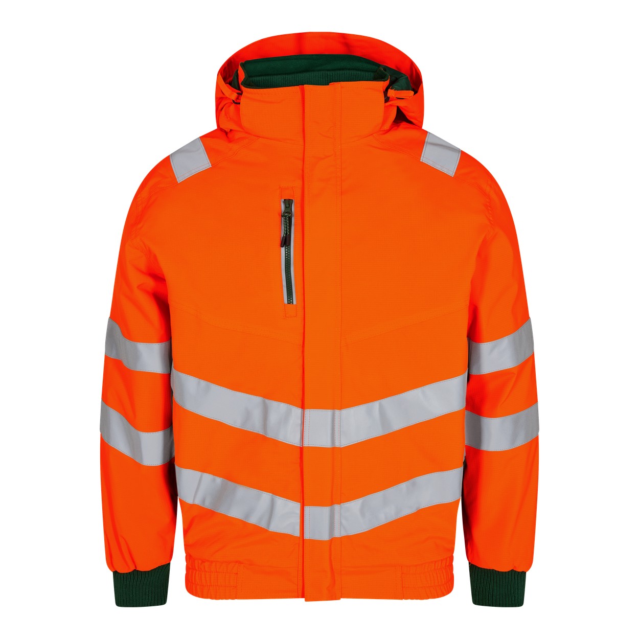 ENGEL Safety 1246-930 Pilotjacke in Orange/Grün – Vorderansicht