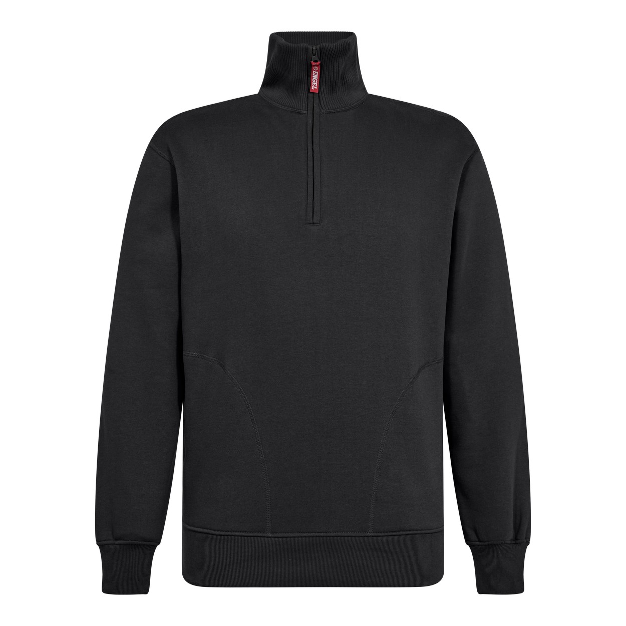 ENGEL Extend 8014-136 Sweatshirt mit hohem Kragen in Anthrazit Grau – Vorderansicht