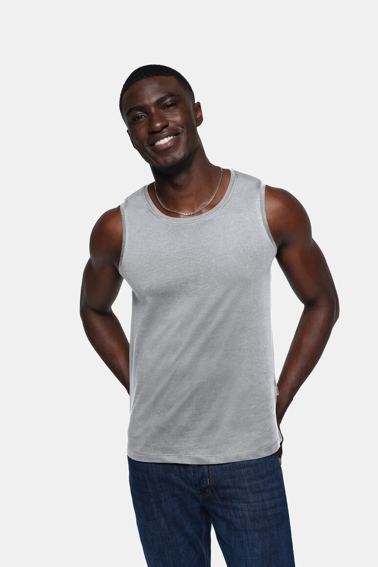 HAKRO 259 Tank-Top Classic in Grau Meliert – Modellansicht