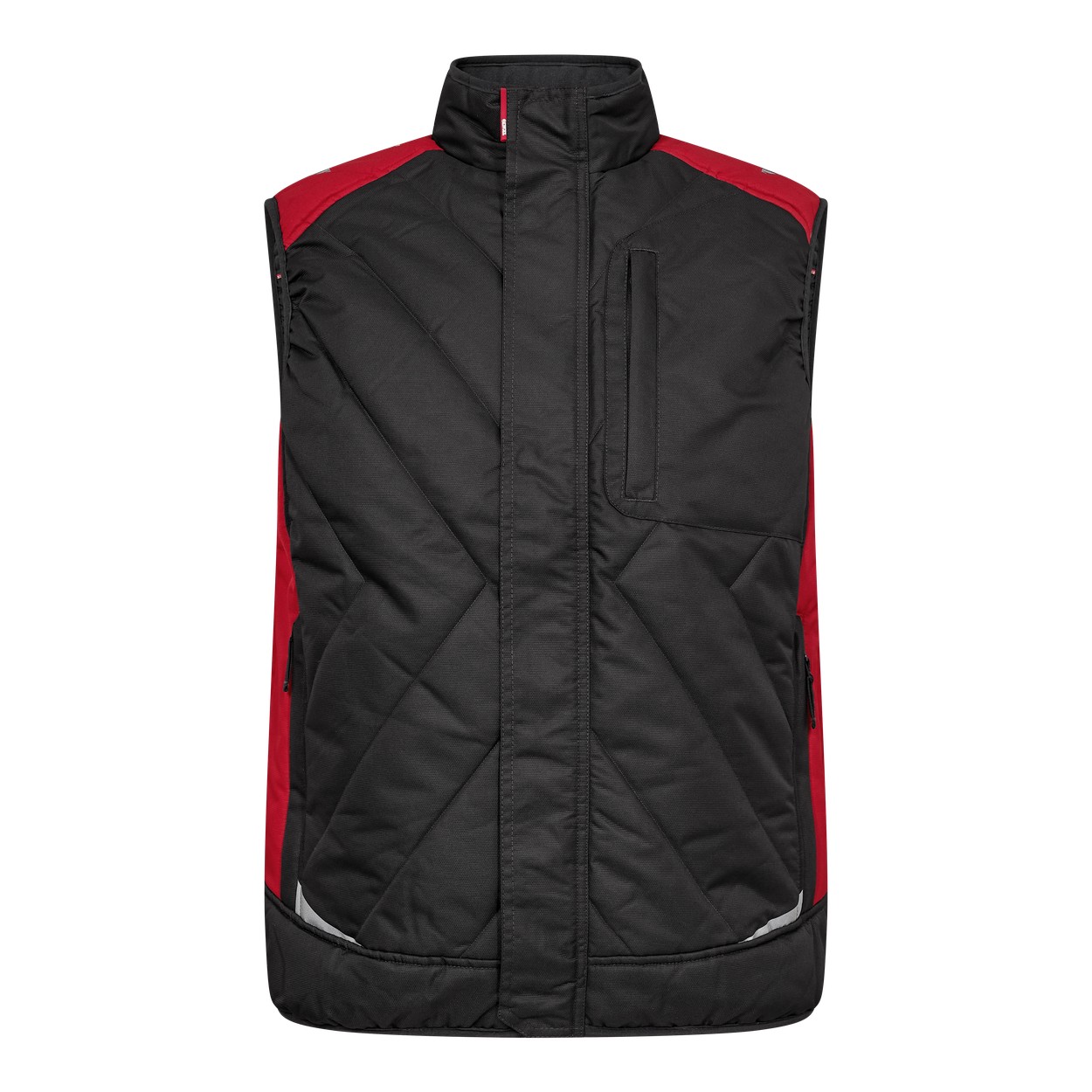 ENGEL Galaxy 5850-193 Stepp-Winterweste in Anthrazit Grau/Tomato Red – Vorderansicht