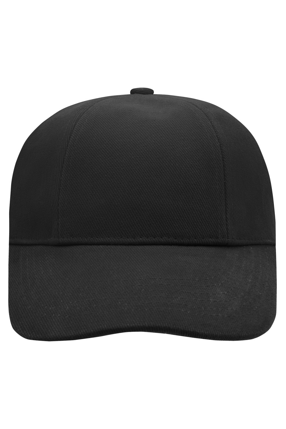 Daiber Turned 6 Panel Cap Laminated in Black – Vorderansicht