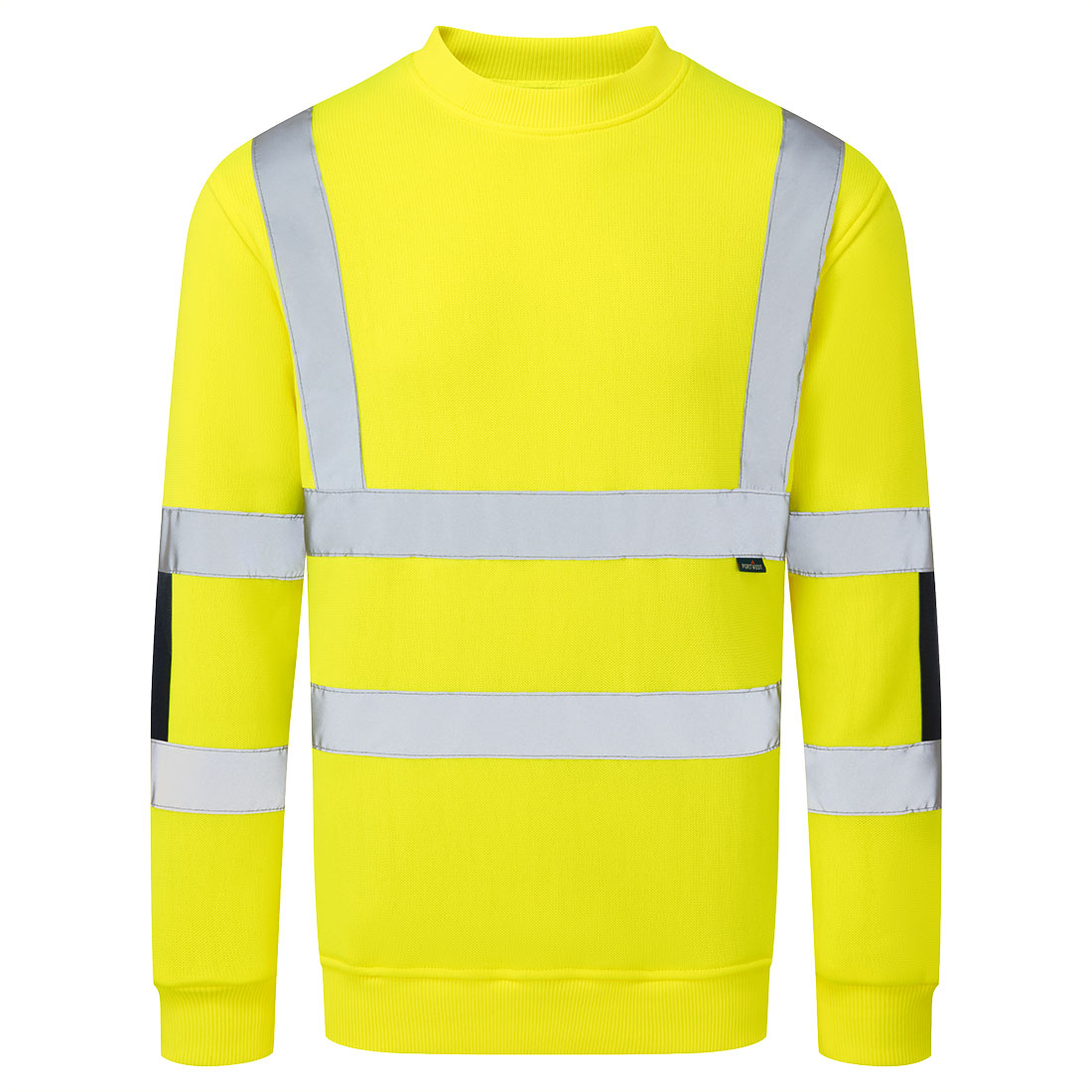 Portwest Hi-Vis Knit Sweatshirt in Gelb – Vorderansicht