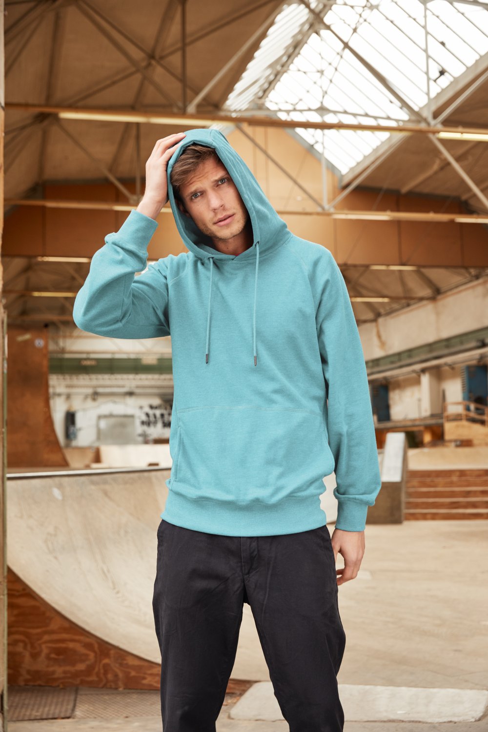 Daiber Men's Hoody OCS Blended & RCS in White – Modellansicht