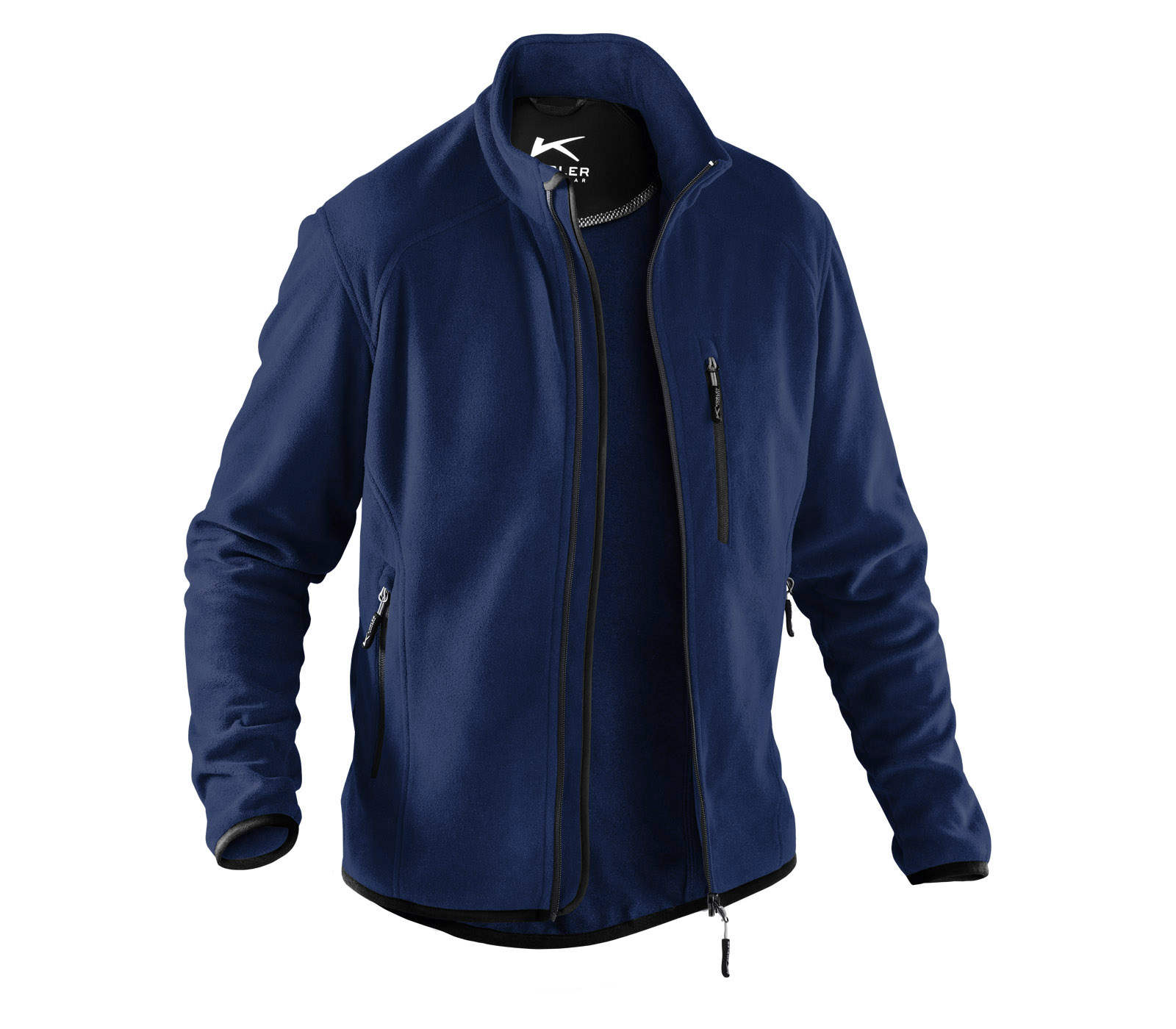 Kübler Fleecejacke in Dunkelblau – Vorderansicht