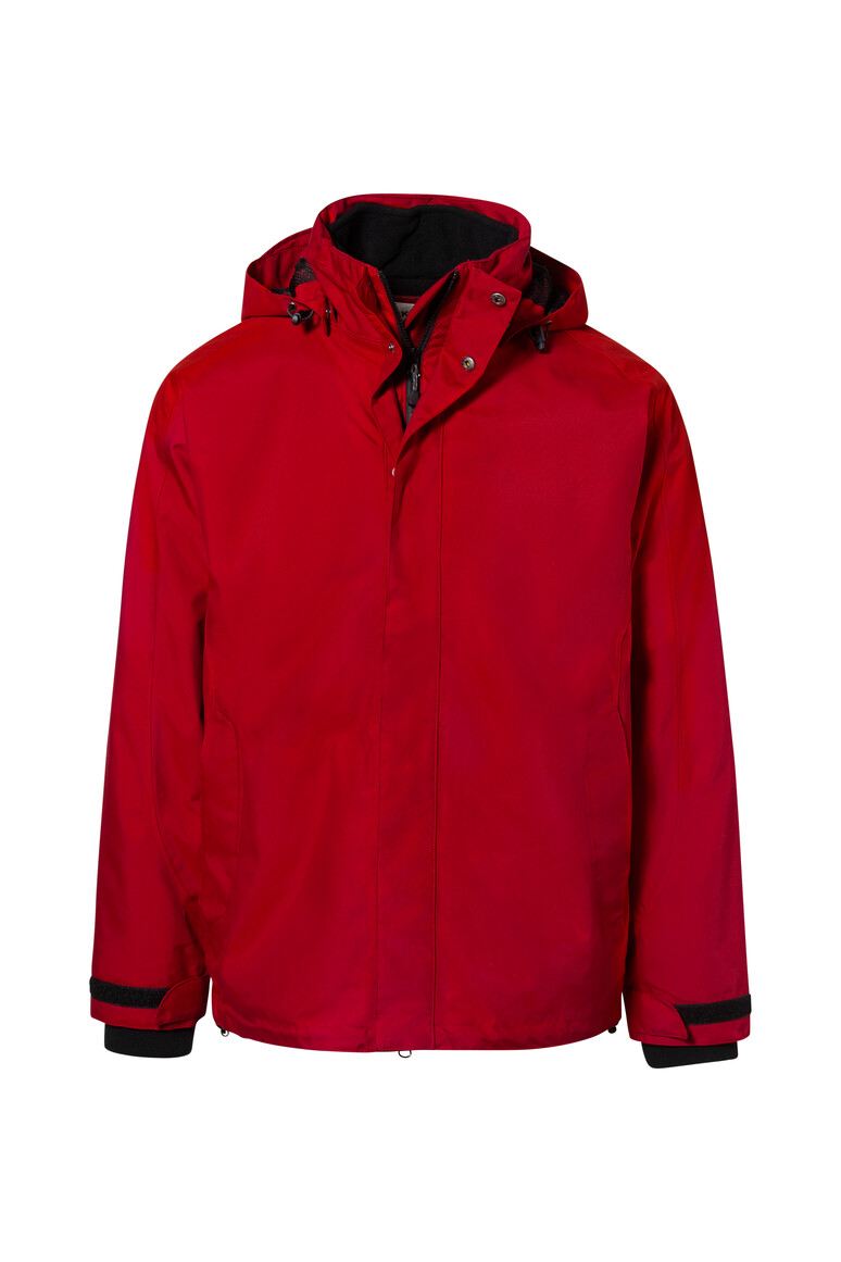 HAKRO 853 3-in-1 Activejacke in Rot – Vorderansicht