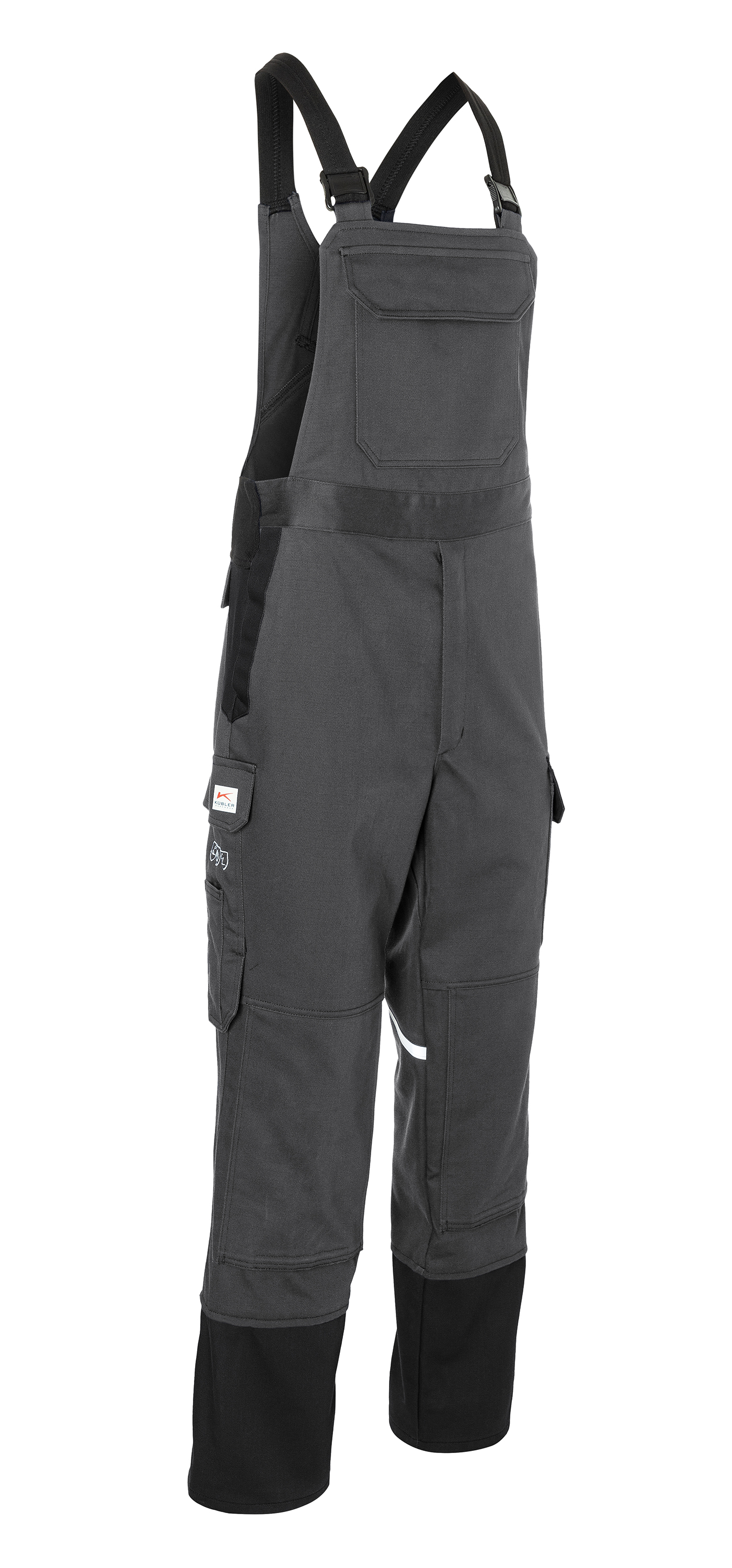 KÜBLER PROTECTIQ WELDING Latzhose PSA 3 in Anthrazit/Schwarz – Vorderansicht