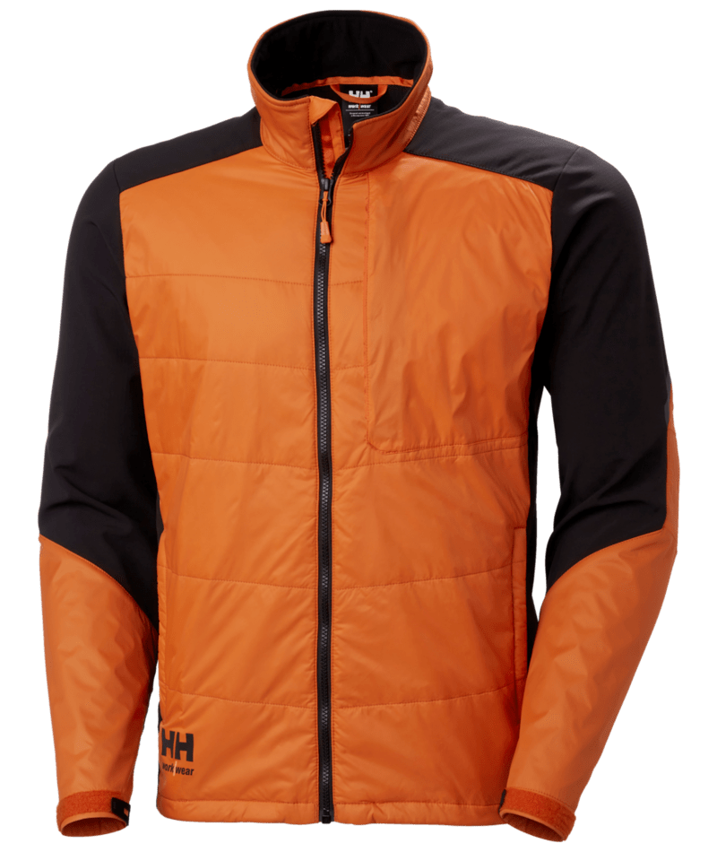 Helly Hansen Workwear KENSINGTON INSULATED JACKET in Dunkel Orange/Schwarz – Vorderansicht