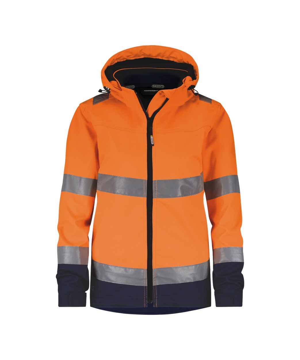 DASSY® Malaga Women in Neonorange/Dunkelblau – Vorderansicht