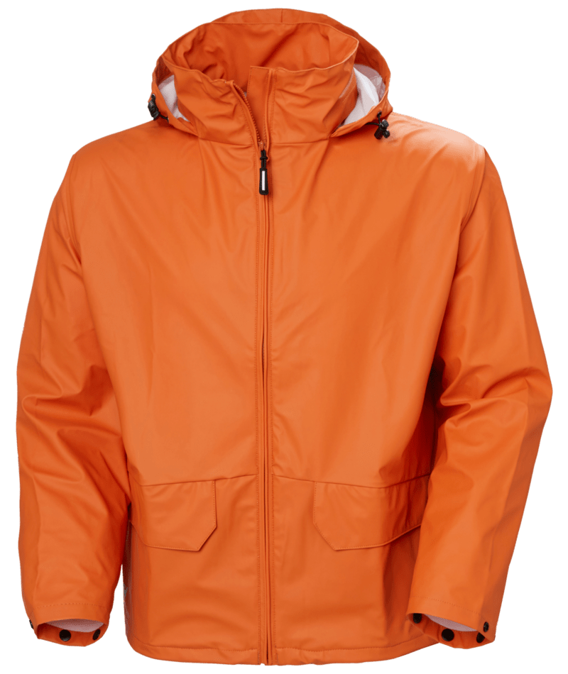 Helly Hansen Workwear VOSS RAIN JACKET in Dunkel Orange – Vorderansicht