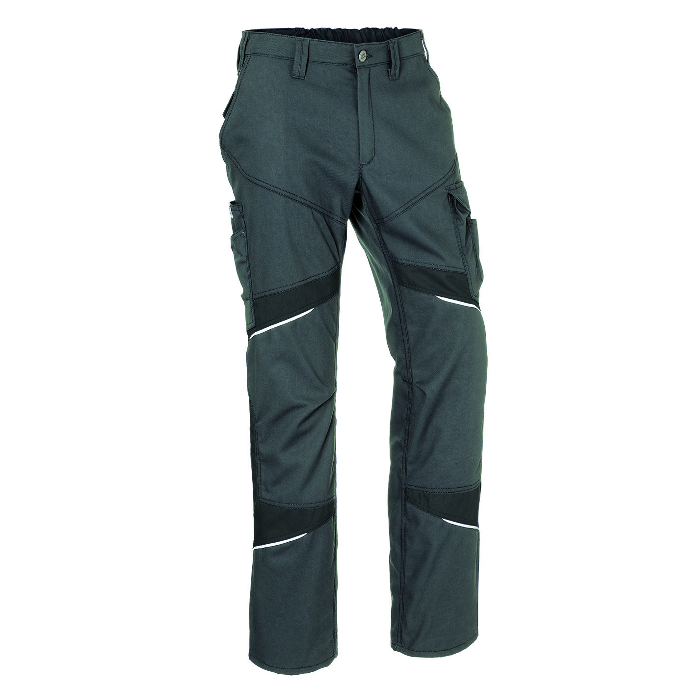 KÜBLER ACTIVIQ cotton+ Hose in Anthrazit/Schwarz – Vorderansicht