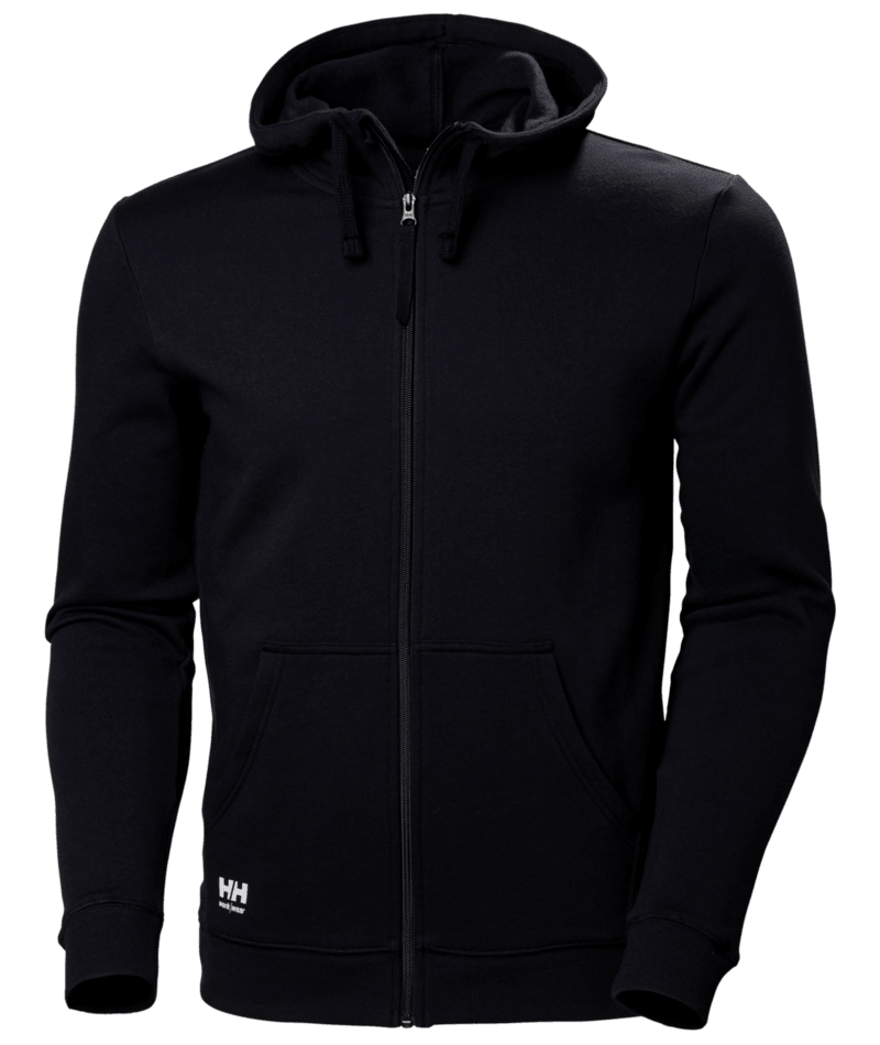 Helly Hansen Workwear CLASSIC 2.0 ZIP HOODIE in Schwarz – Vorderansicht