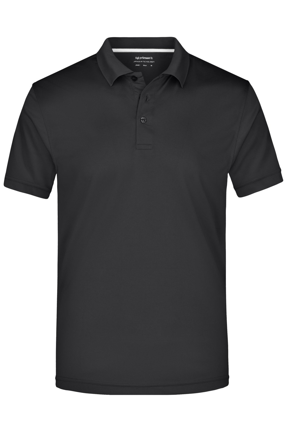 Daiber Men's Polo High Performance in Black – Vorderansicht