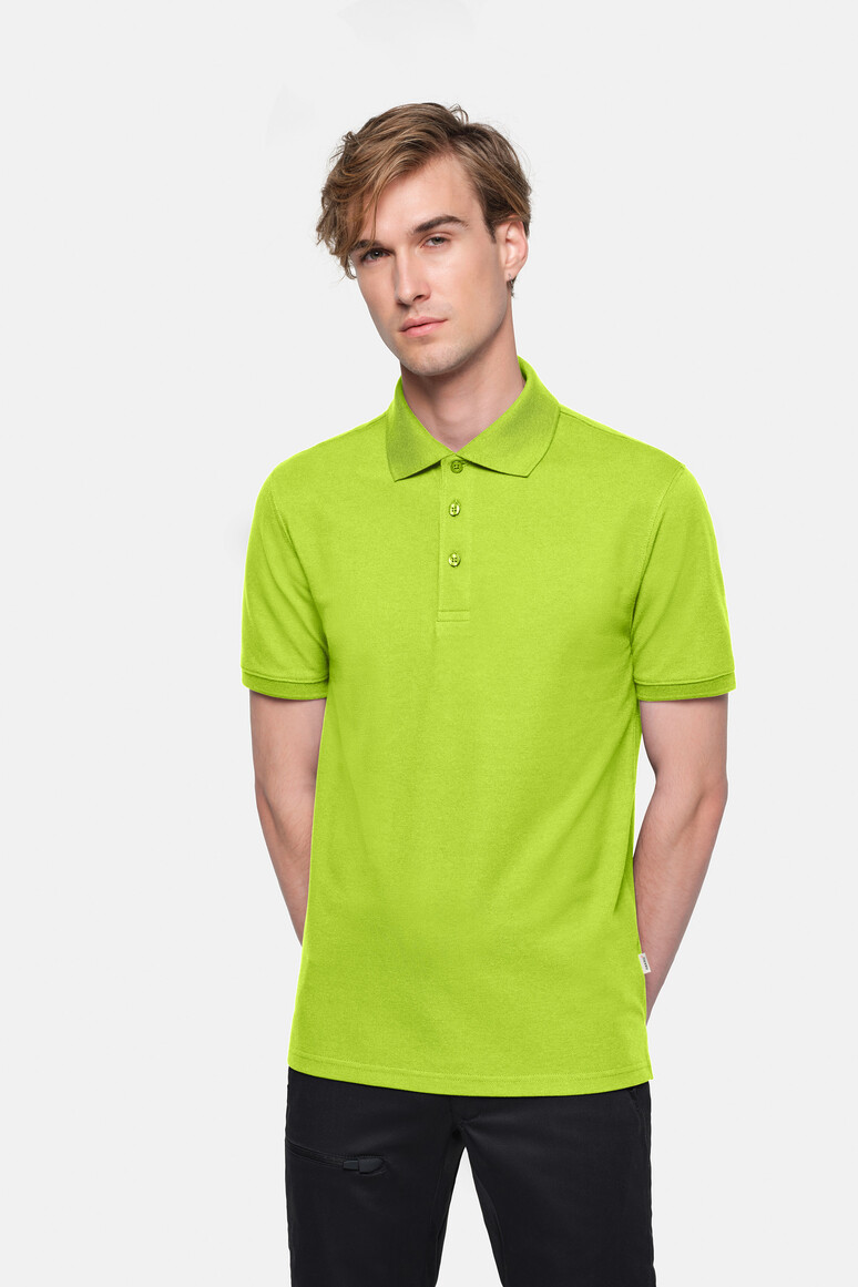 HAKRO 569 Poloshirt MIKRALINAR® ECO in Kiwi – Modellansicht