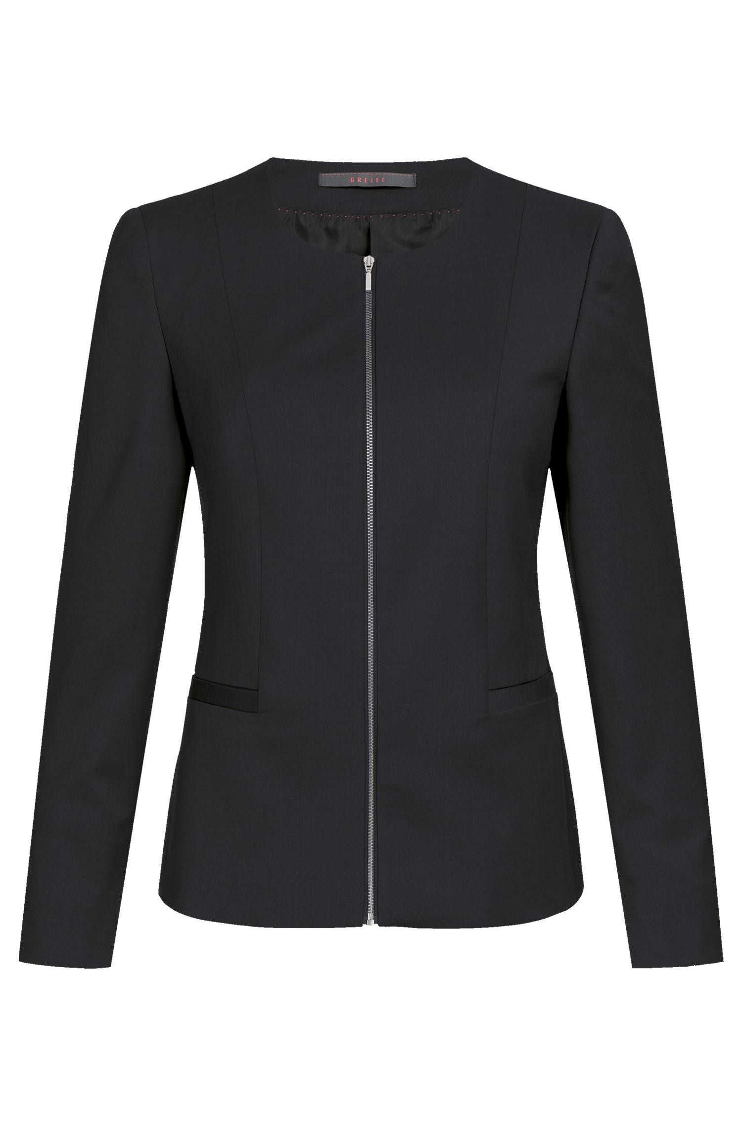 Greiff Damen-Blazer RF Modern 37.5 in Schwarz – Vorderansicht