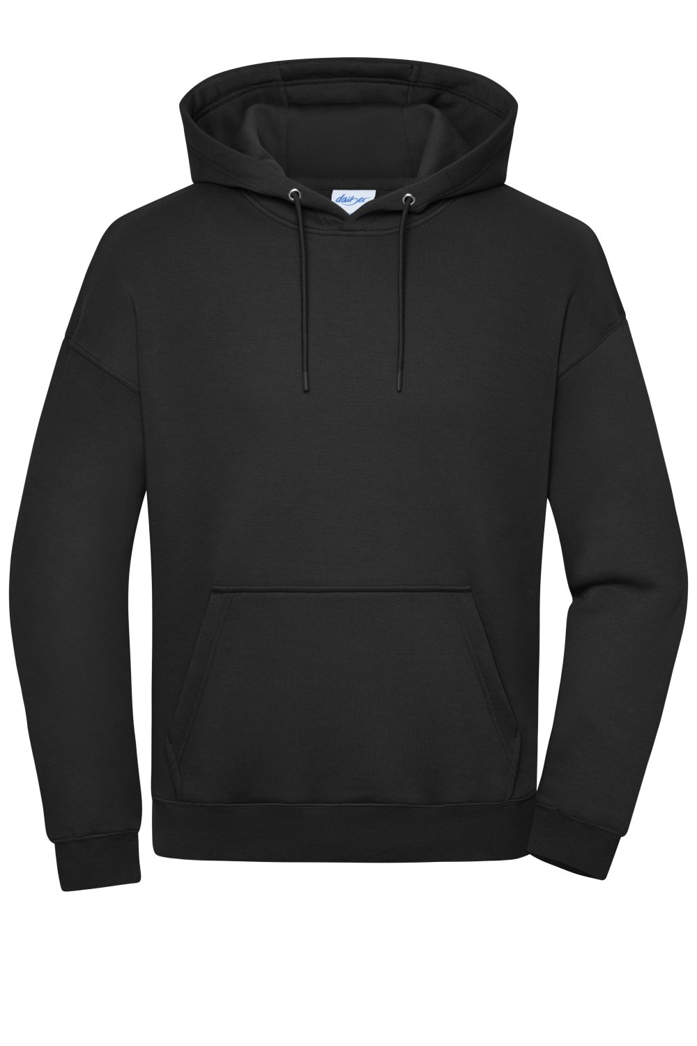 Daiber Oversized Sweat Hoody UNISEX OCS Blended & RCS in Black – Vorderansicht