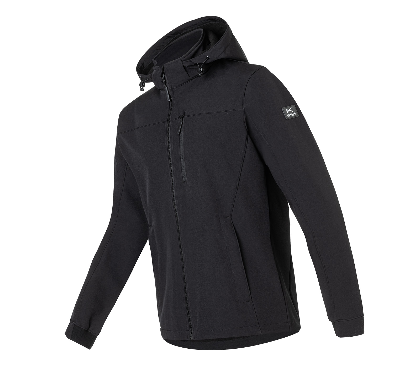 Kübler Softshell Jacke in Schwarz – Vorderansicht