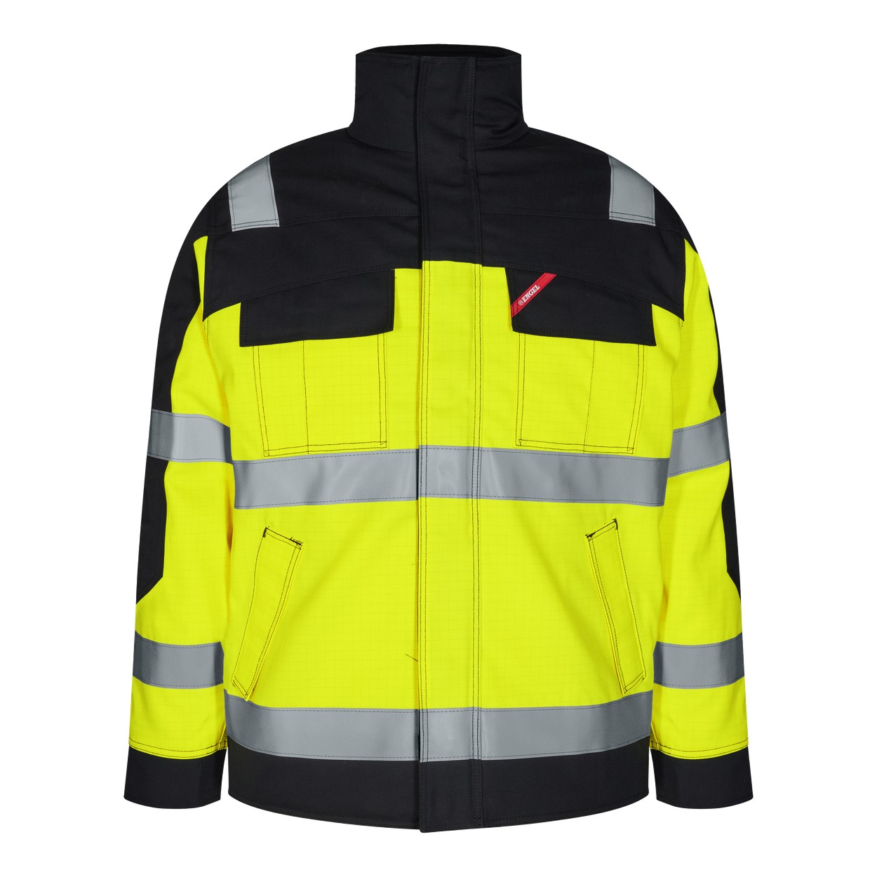 ENGEL Safety+ 1935-820 EN ISO 20471 Multinorm Winterjacke in Gelb/Schwarz – Vorderansicht