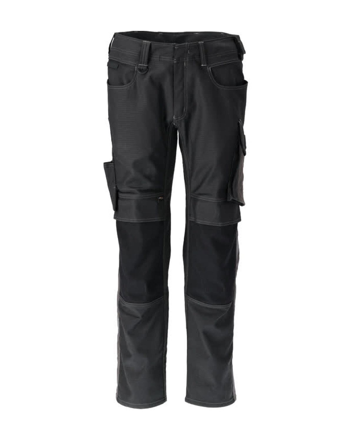 MASCOT Unique Hose mit Knietaschen in Schwarz/Dunkelanthrazit – Vorderansicht