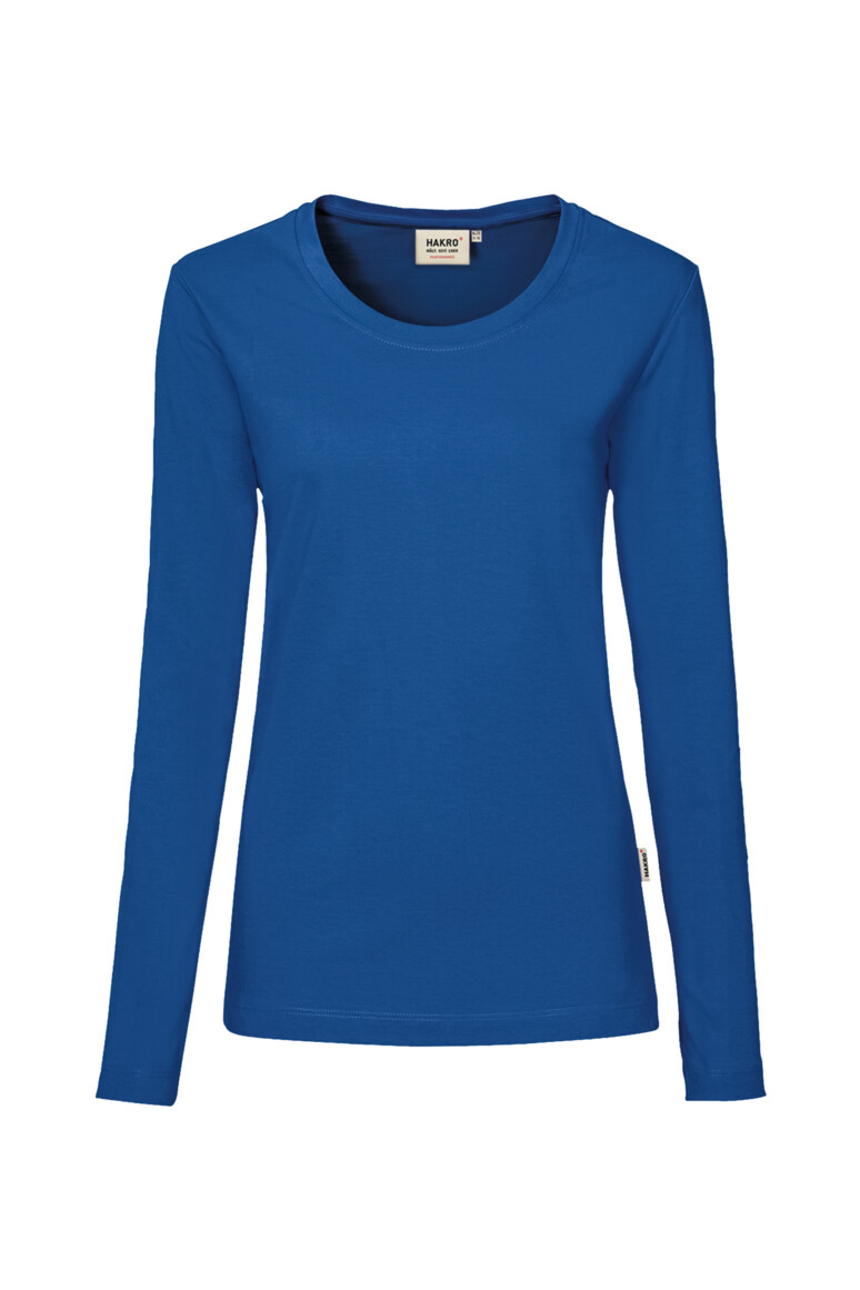 HAKRO 179 Damen Longsleeve MIKRALINAR® in Royalblau – Vorderansicht