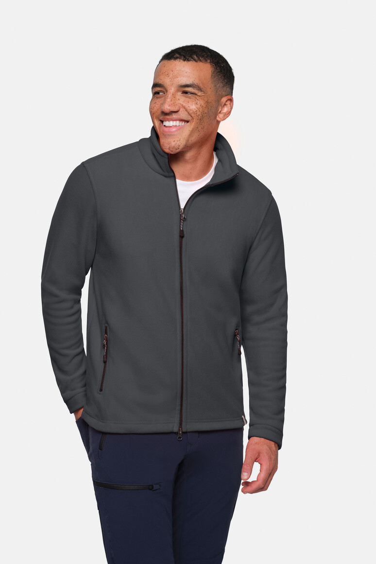 HAKRO 846 Fleecejacke ECO in Anthrazit – Modellansicht