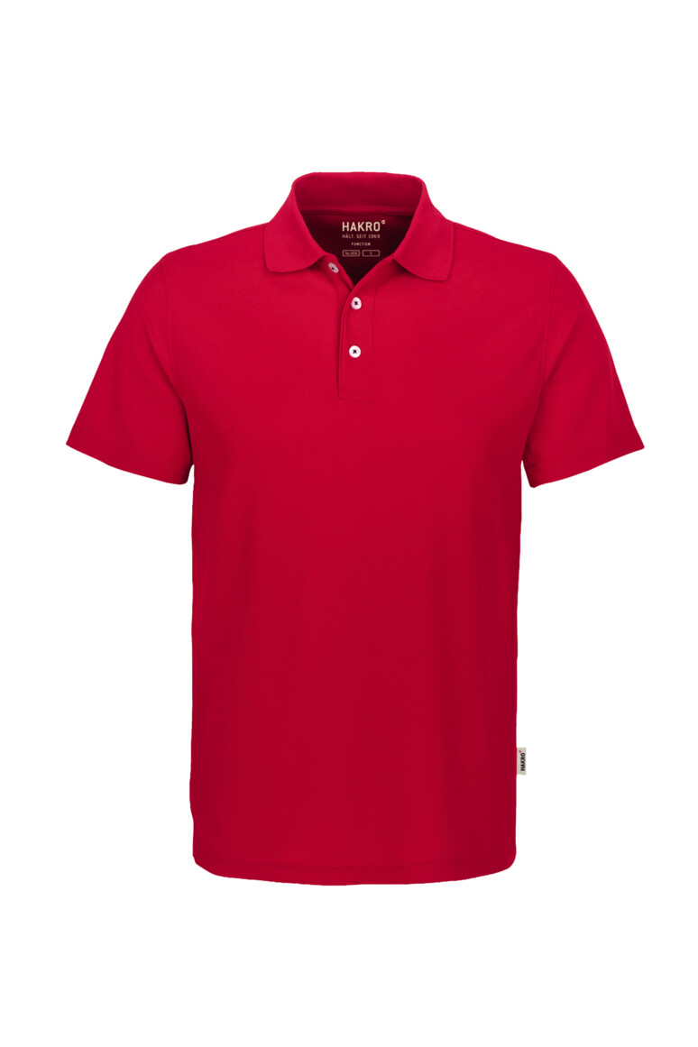 HAKRO 806 Poloshirt COOLMAX® ECO in Rot – Vorderansicht