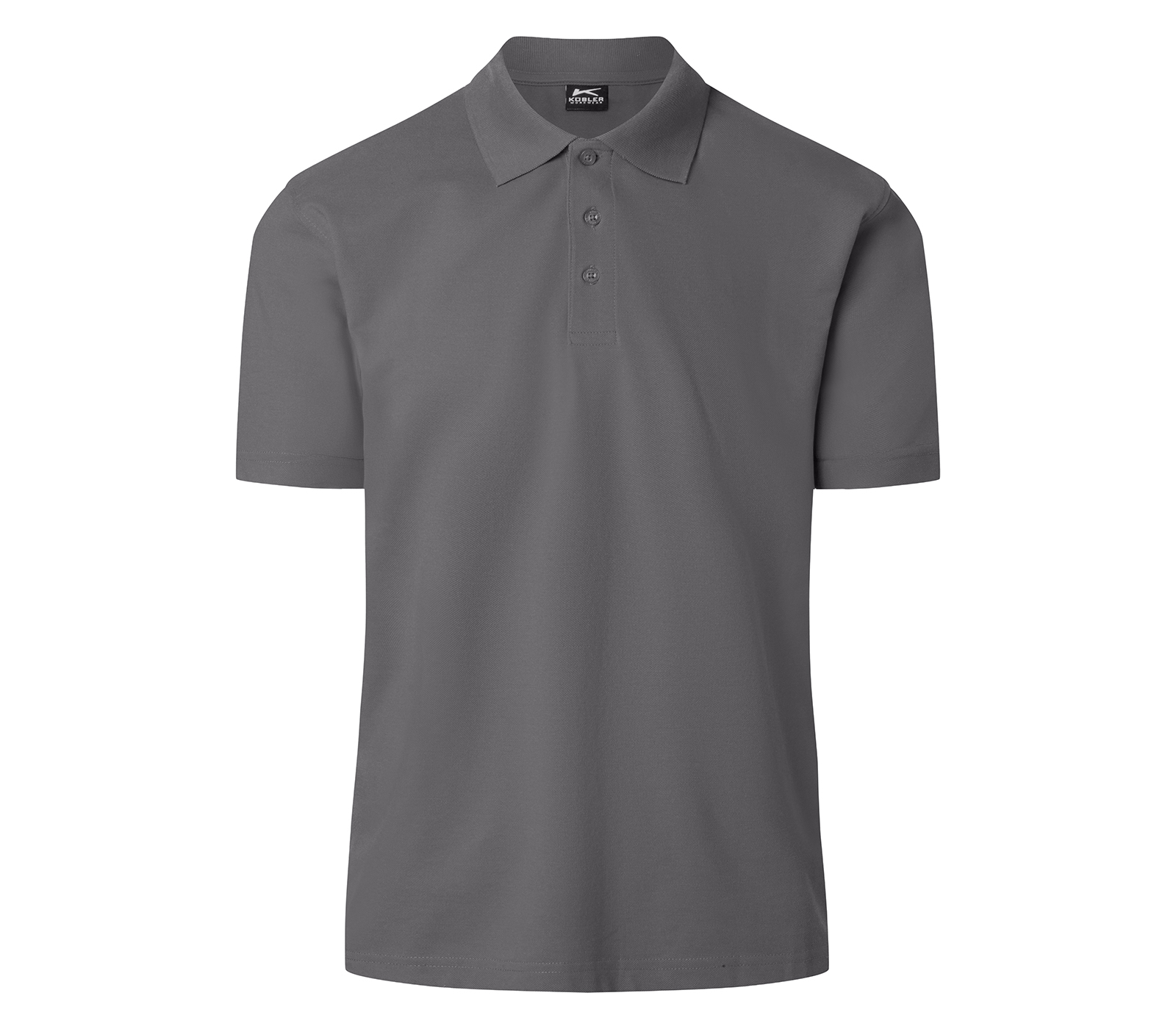 KÜBLER SHIRTS Polo in Anthrazit – Vorderansicht