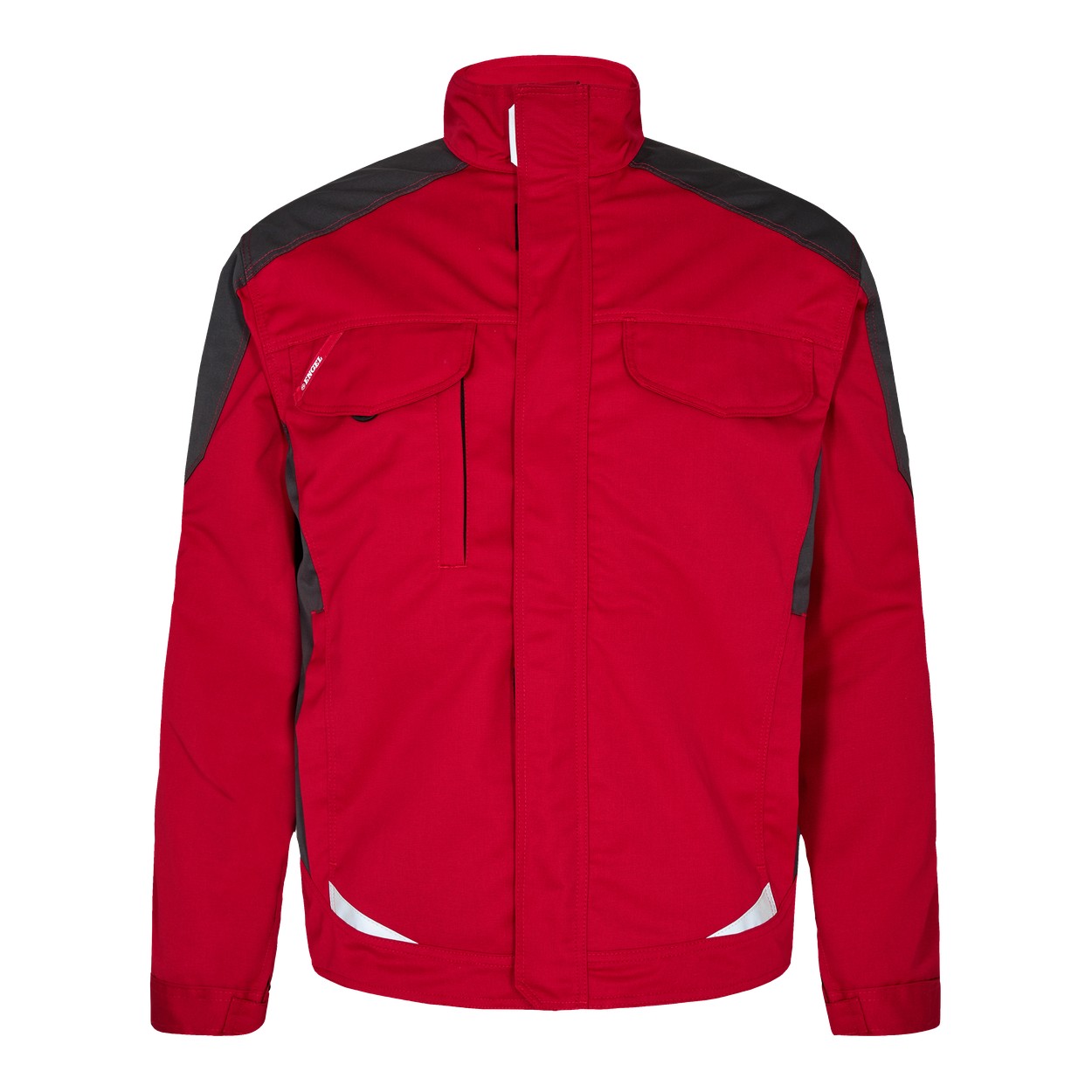 ENGEL Galaxy 1290-880 Light Arbeitsjacke in Tomato Red/Anthrazit Grau – Vorderansicht