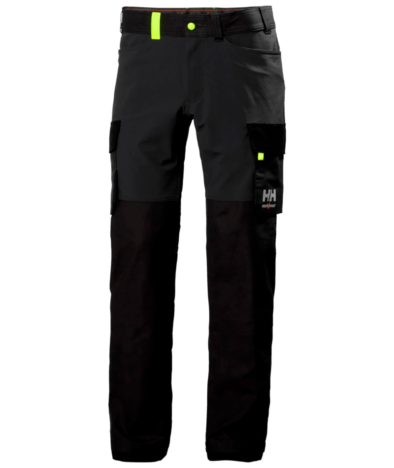 Helly Hansen Workwear OXFORD 4X CARGO PANT in Anthrazit/Schwarz – Vorderansicht