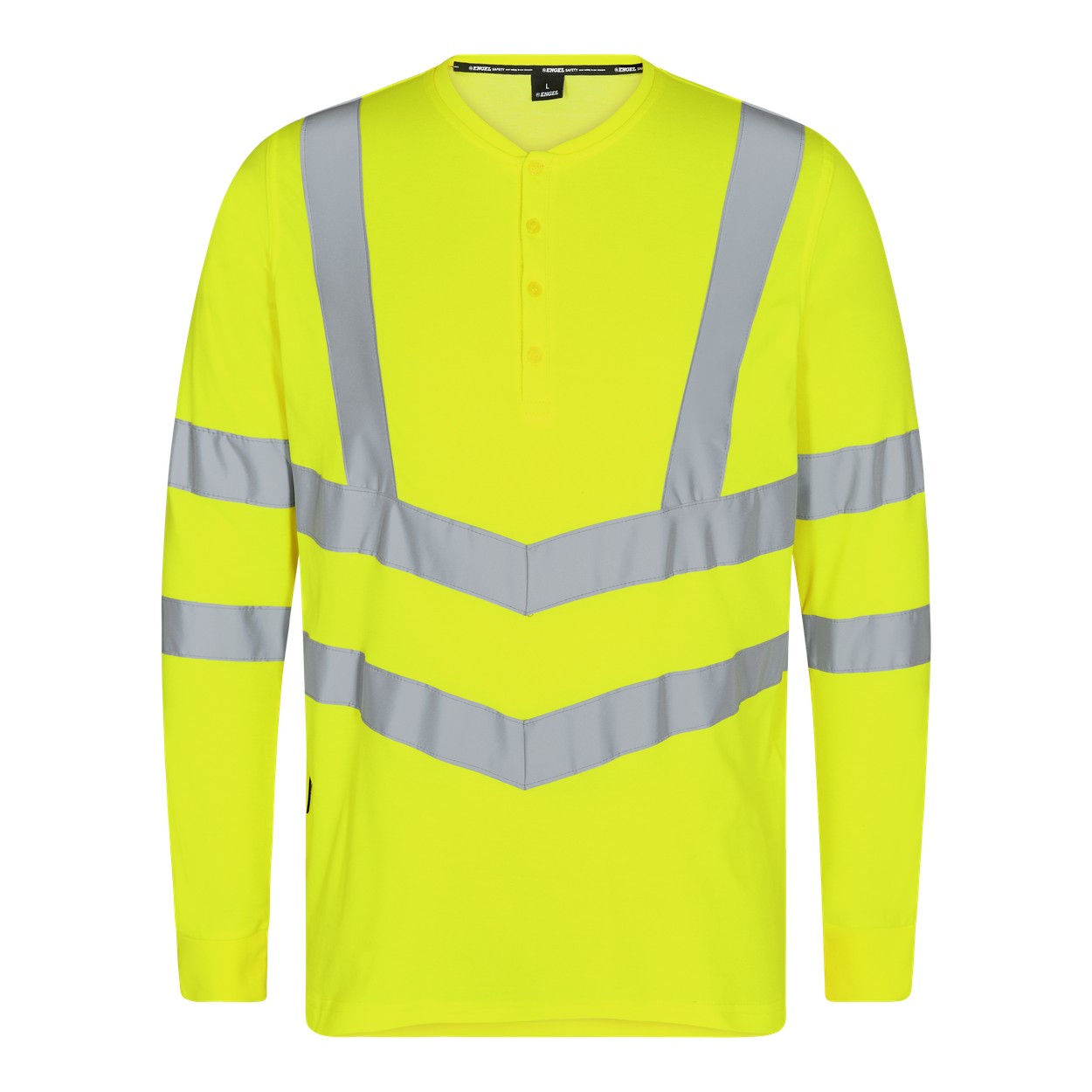 ENGEL Safety 9548-182 Grandad langarm-Shirt in Gelb – Vorderansicht