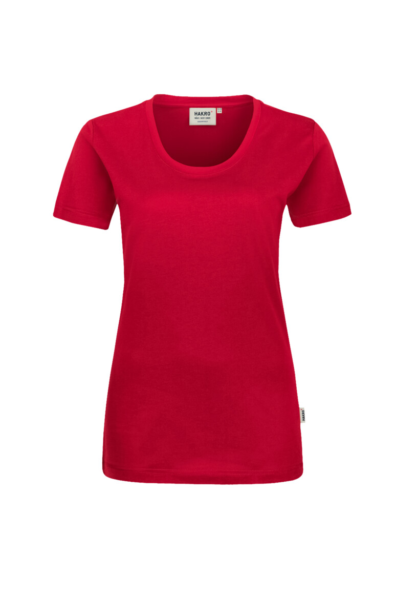 HAKRO 127 Damen T-Shirt Classic in Rot – Vorderansicht