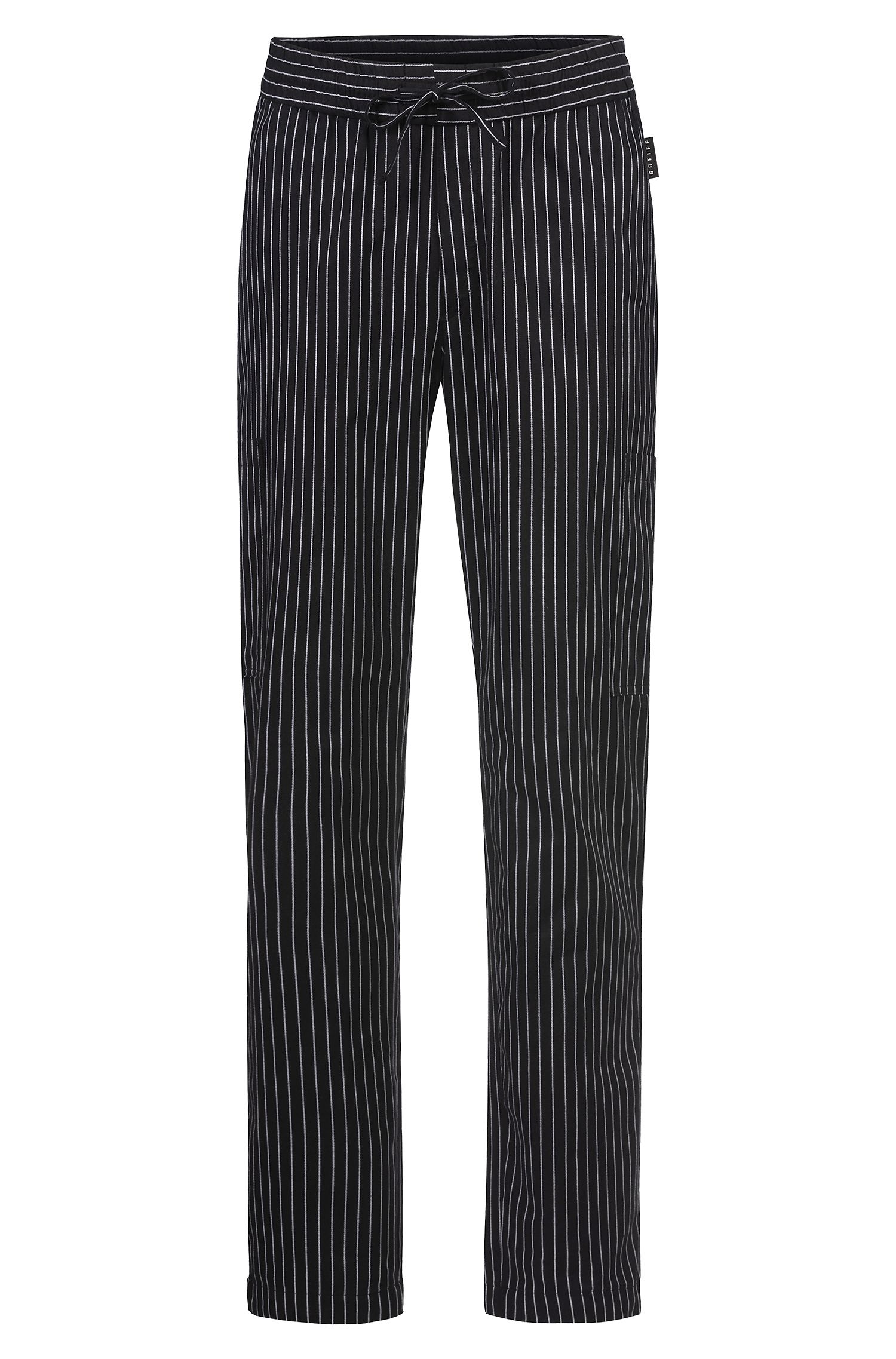 Greiff Unisex-Schlupfhose RF Kitchen in S/W Gestreift – Vorderansicht