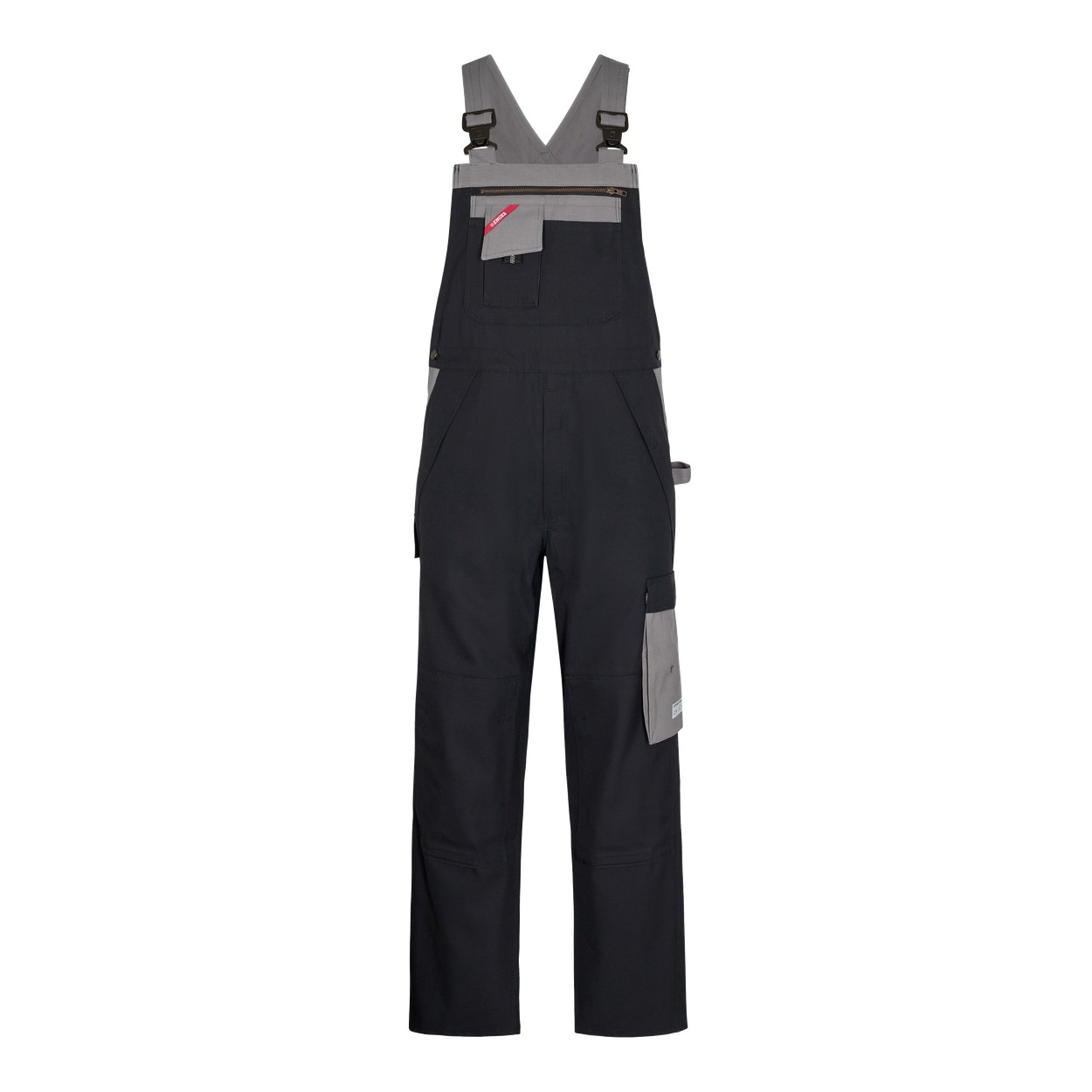 ENGEL Safety+ 3234-825 Multinorm Latzhose in Schwarz/Grau – Vorderansicht