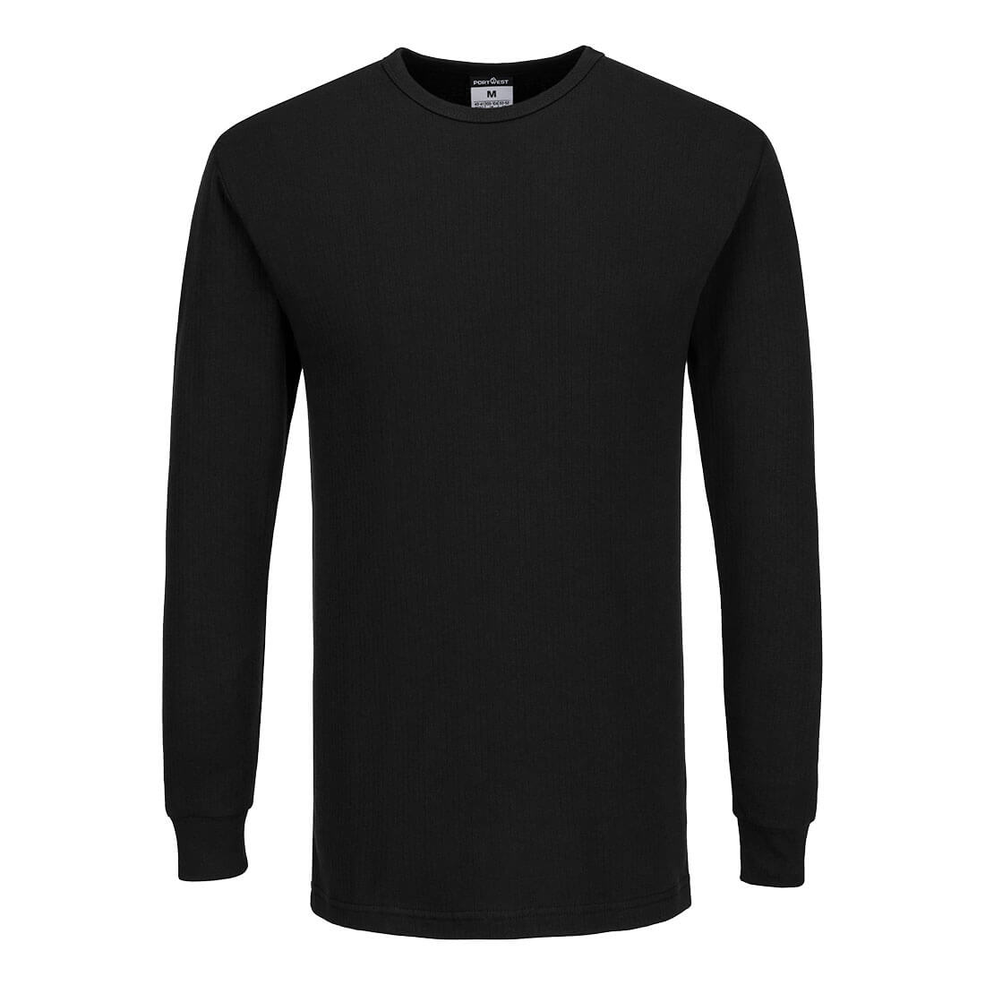 Portwest Thermal T-Shirt Long Sleeve in Schwarz – Vorderansicht