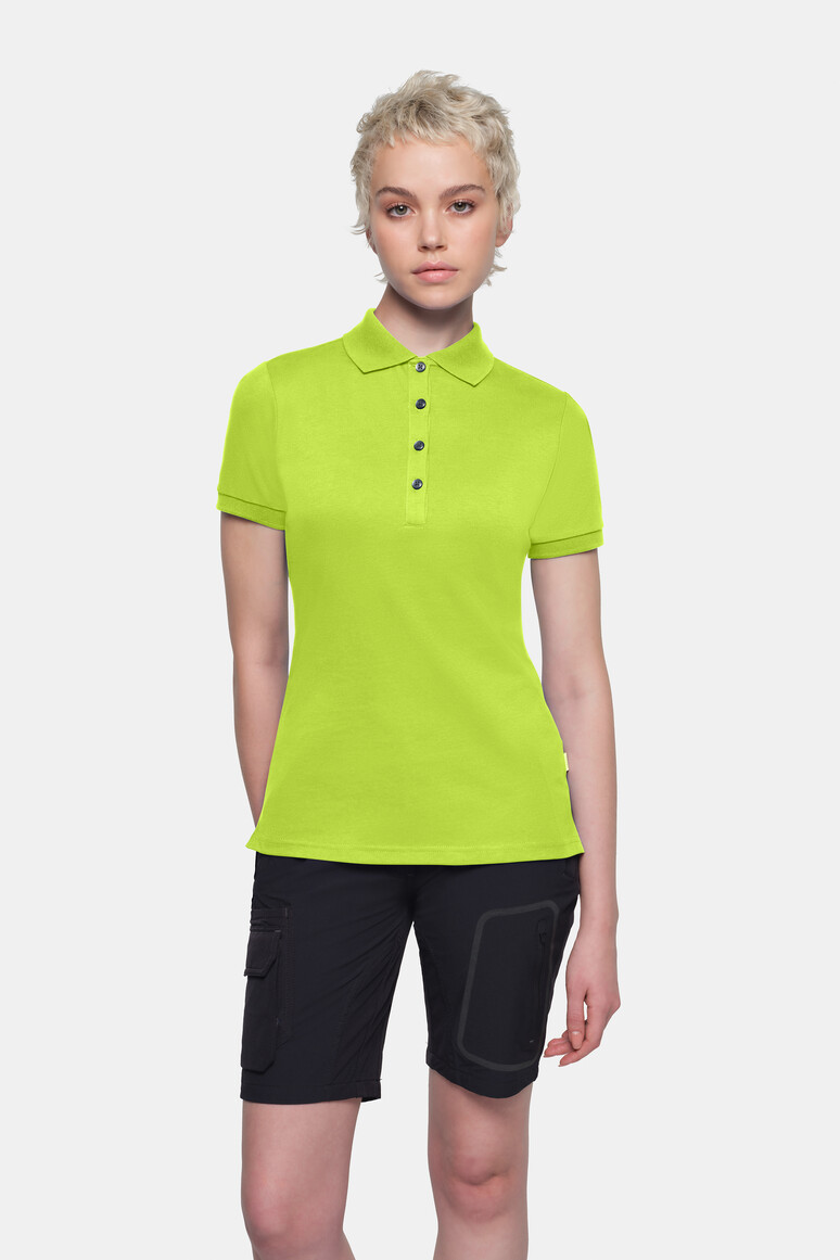 HAKRO 214 COTTON TEC® Damen Poloshirt in Kiwi – Modellansicht