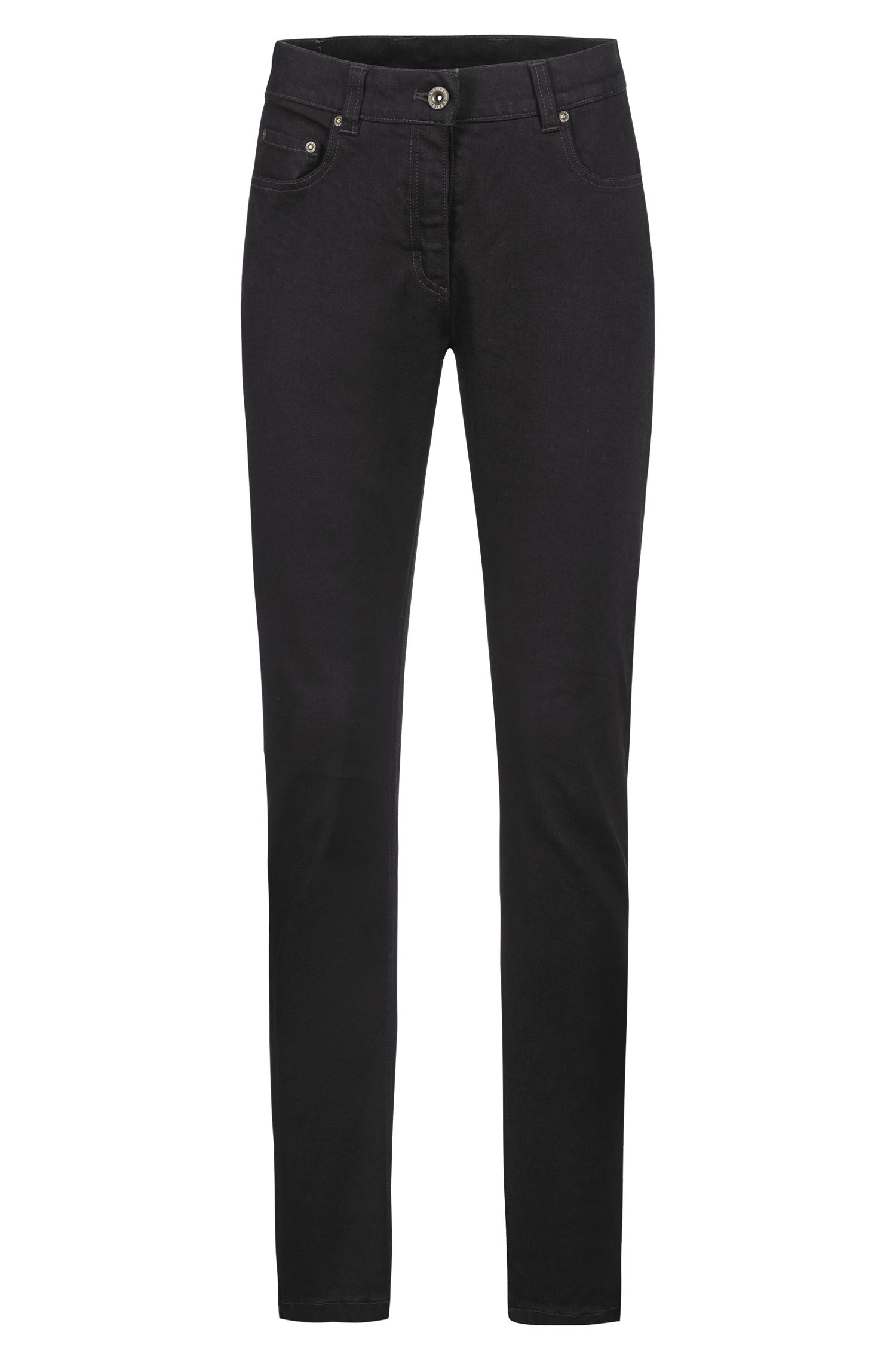 Greiff Damen-Jeans RF Casual in Black Denim – Vorderansicht