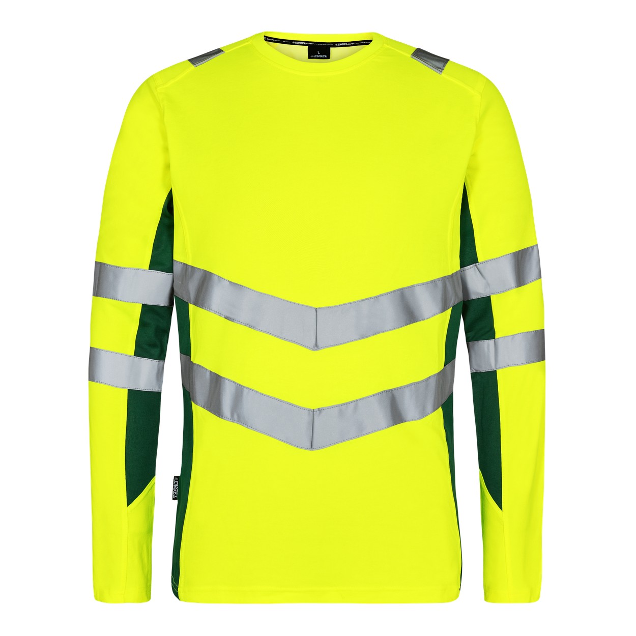 ENGEL Safety 9545-182 Langarm-Shirt in Gelb/Grün – Vorderansicht